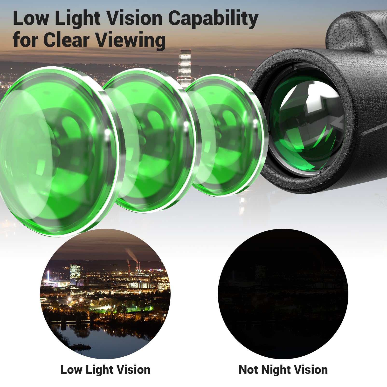 Amither 12X55 Monocular Telescope For Smartphone, High Powered Hd Compact Monocular Scope For Adults & Kids With Phone Adapter Tripod Portable Handheld Telescope For Camping Hiking Hunting Wildlife Watching