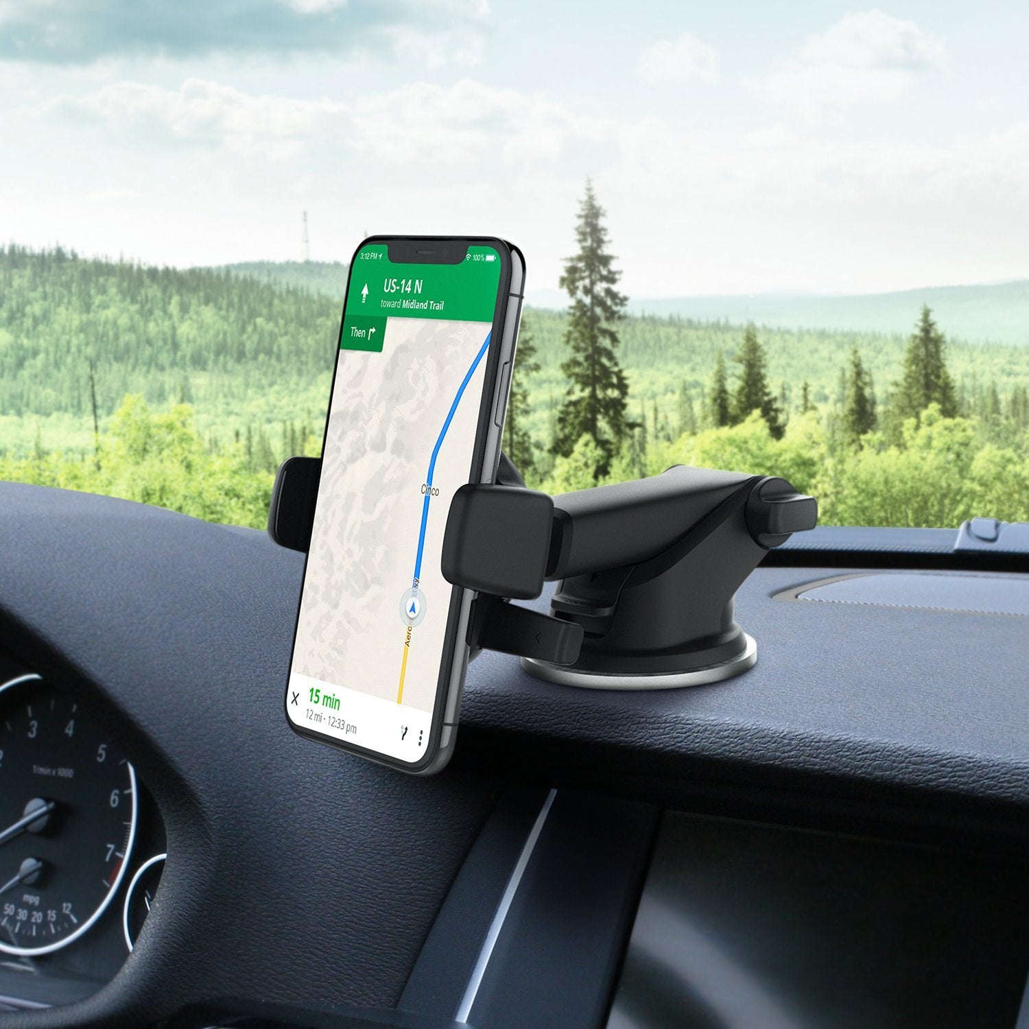 Iottie Easy One Touch Mini Dash & Windshield Car Mount Phone Holder  Iphone Xs Max R 8 Plus 7 Samsung Galaxy S10 E S9 S8 Plus Edge, Note 9 & Other Smartphones