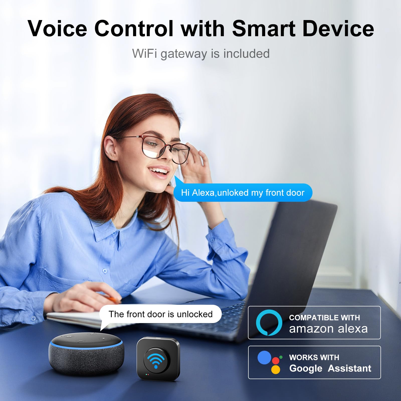 Uyf Wifi Smart Deadbolt Door Lock Set: Keyless Entry, Smart Front Door Lock With Handle, Electronic Keypad, Bluetooth Voice Control, Aluminum Alloy, Ideal For Home Security And Convenience