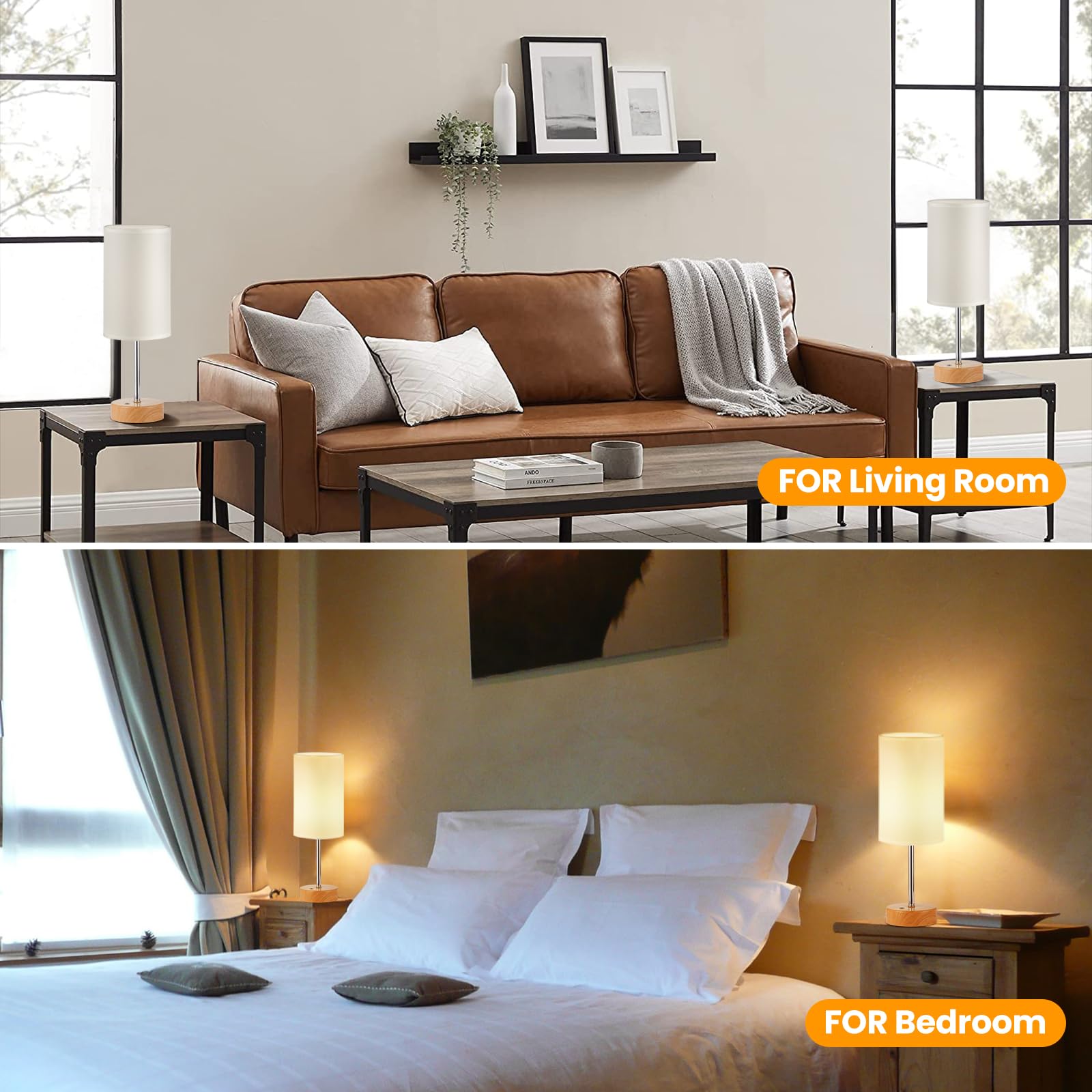 H.W.S Cordless Small Table Lamp,5000Mah Rechargeable Powered Battery,Portable Dimmable Led Touch Control Tabletop,Bedside Night Light For Bedroom/Dining/Restaurant/Bar/Home/Living Room/Entryway/Cafe(Wooden)