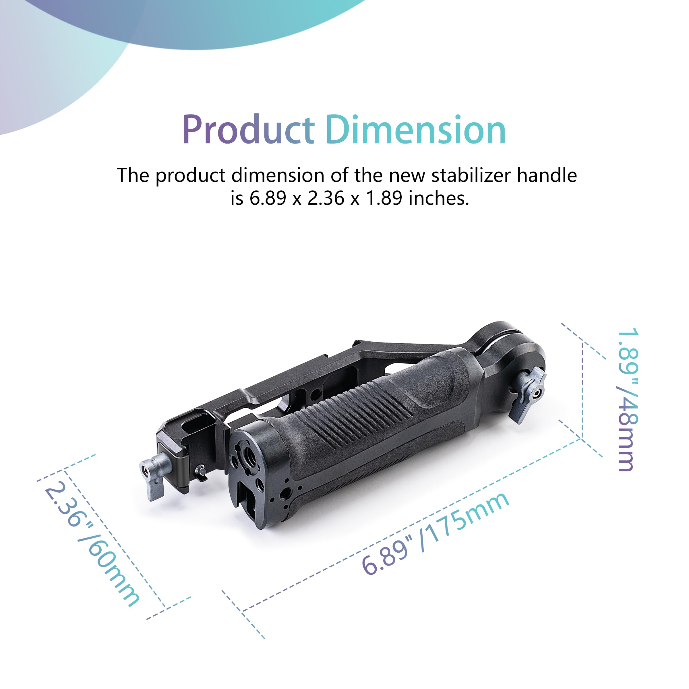 Zeadio Gimbal Sling Handgrip Handle Compatible With Dji Rs 2 Rsc 2 Rs 3 Rs 3 Pro Stabilizer, 17.6Lb/8Kg Load, Ideal For Low Angle Shots