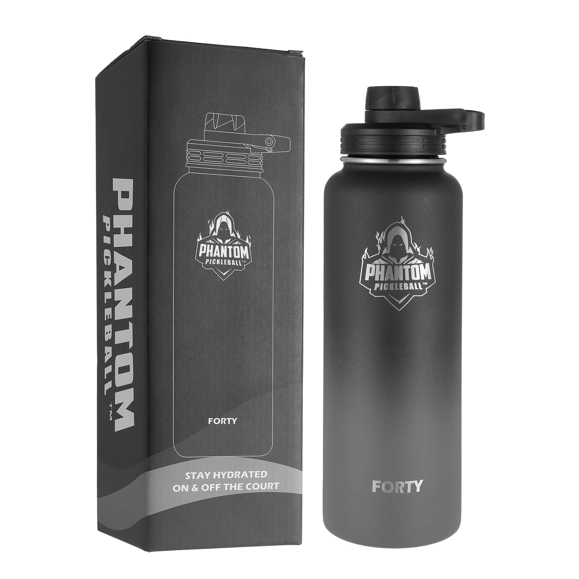 Stainless Steel Water Bottle – Double Wall Insulation 40 Oz Water Bottles – Leakproof Water Jug