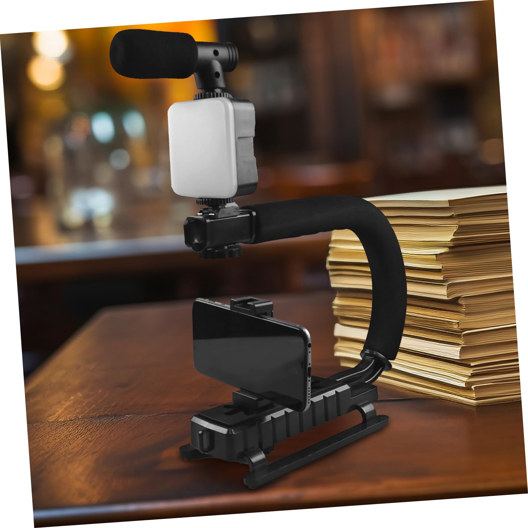 Jojofuny Gimbal Stabilizer Camera Stabilizer Grip Phone Gimbal U-Shaped Dv Handheld C- Bracket Dslr Accessory Filming Equipment Content Creator Essential
