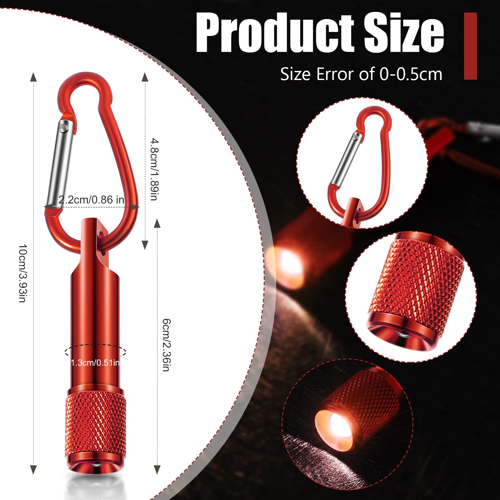 Cunno 49 Pack Mini Keychain Flashlights Bulk Small Led Flashlights Bulk With Buckle For Camping Hiking Outdoor
