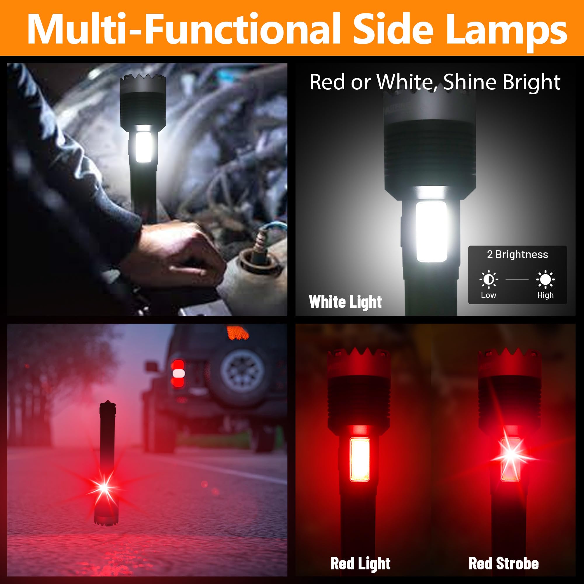 Vastfire Large Brightest Flashlight Aluminum Lumens, 10000Mah Battery, Power Display Best Flashlight  Rechargeable  Mini Uv Light