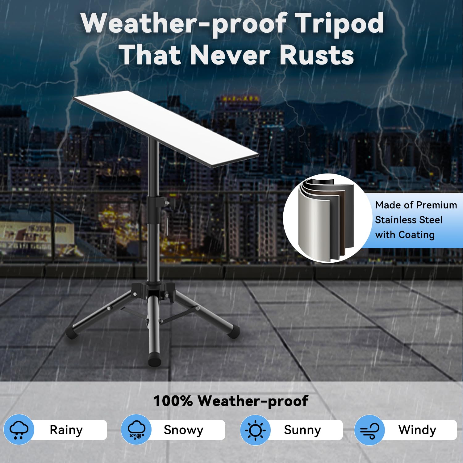 Takerers Starlink Gen 3 Tripod Mount, Starlink Mini Tripod Stand Adjustable Height From 22" To 34" With Heavy Duty Material, Easy To Assemble, Store And Carry