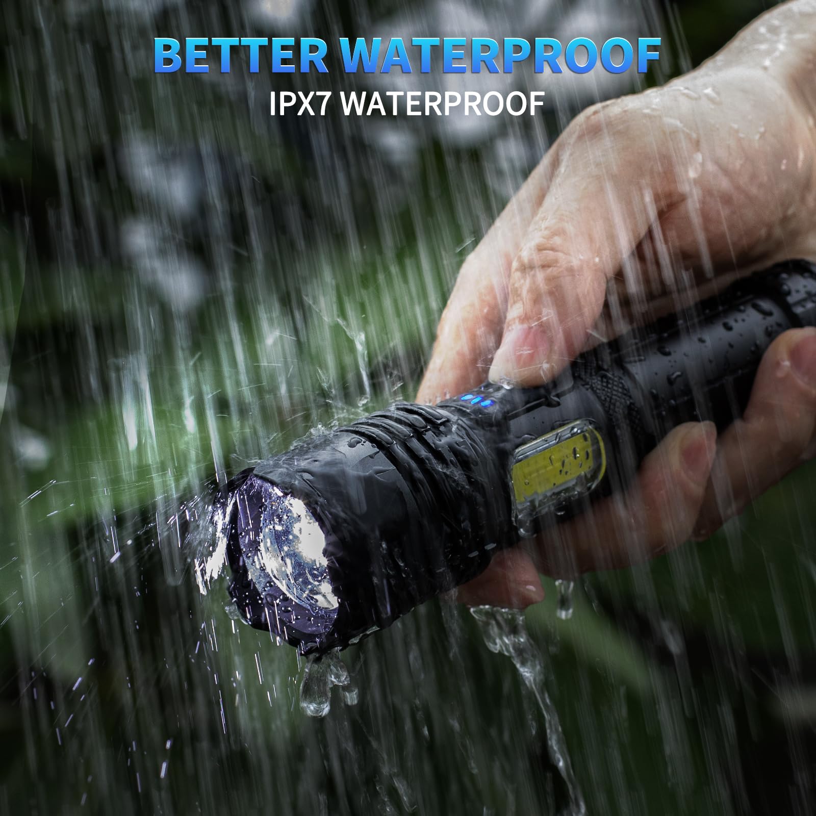 Befamali Rechargeable Flashlights High Lumens, Super Bright Flashlight With 7 Modes, Waterproof Led Flashlight, Handheld Powerful Flashlights For Camping, Emergencies, Home (2 Pack)