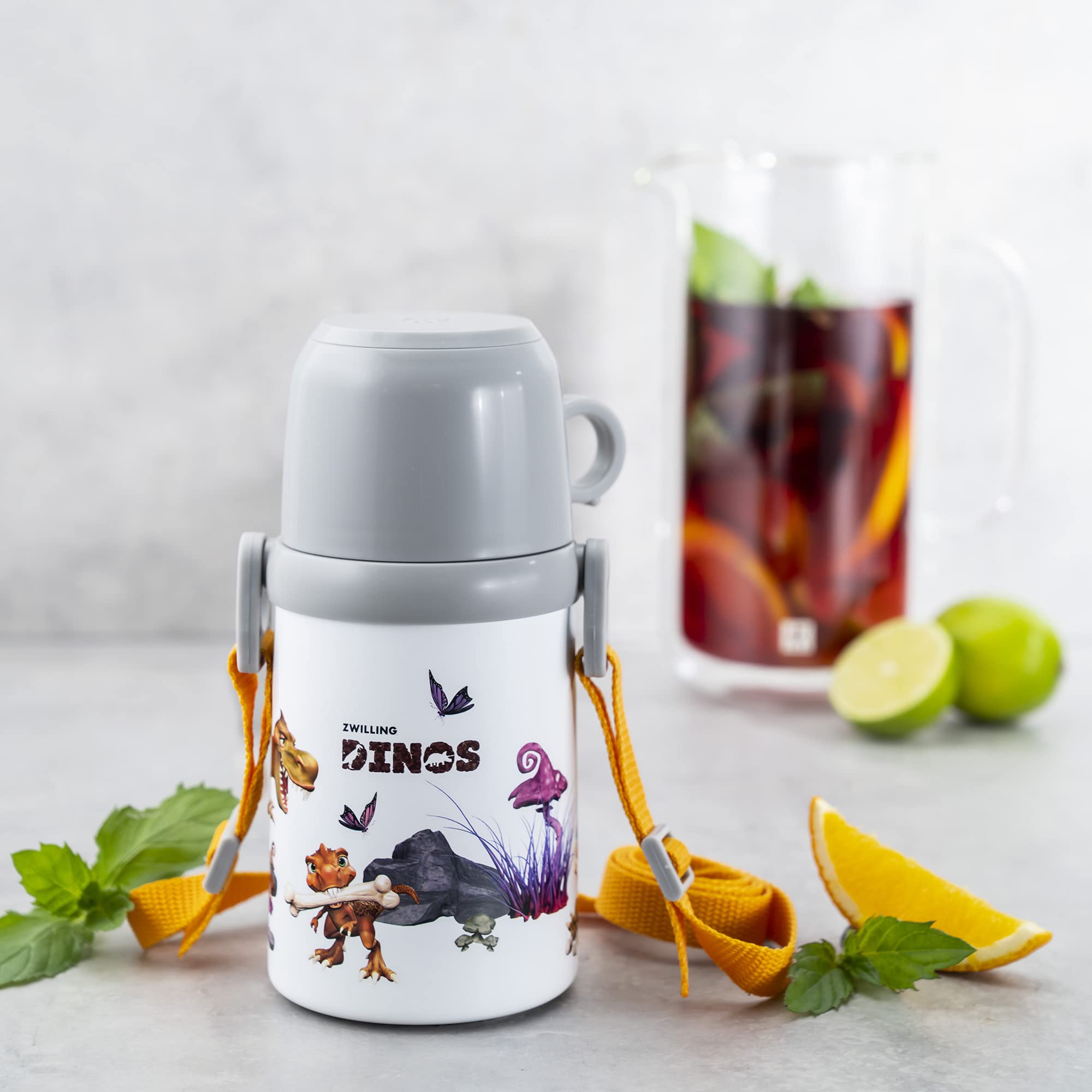 Zwilling 12.8-Ounce Dinos Thermo Bottle With Cup, White