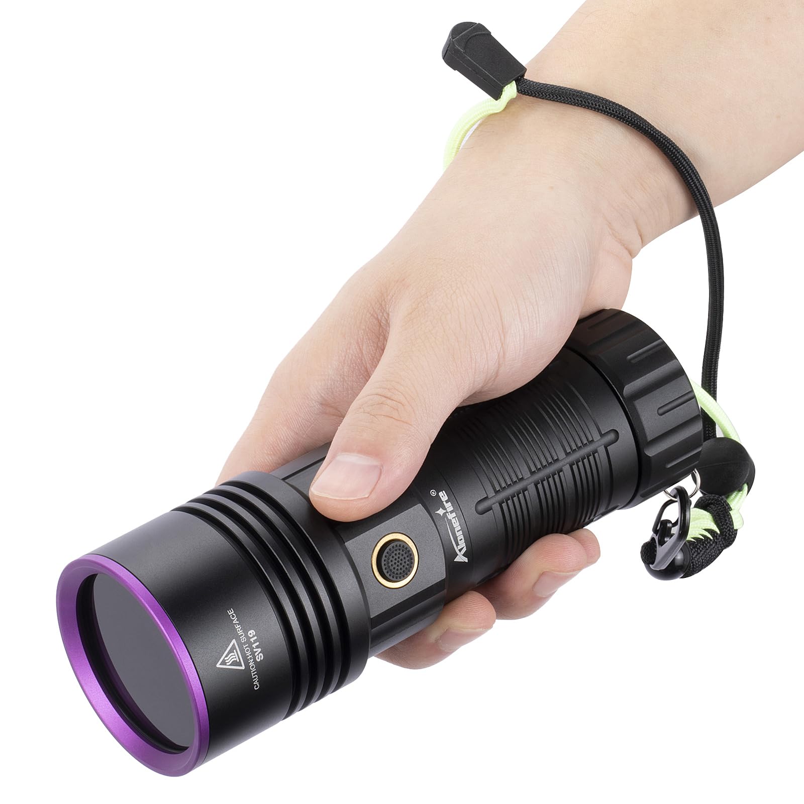 Alonefire Sv119 365Nm Uv Flashlight 90W Powerful Blacklight Digital Display Usb C Rechargeable Black Light For Pet Urine Detector, Scorpion, Resin, Bed Bug, Fishing With Uv Protective Glasses, Battery