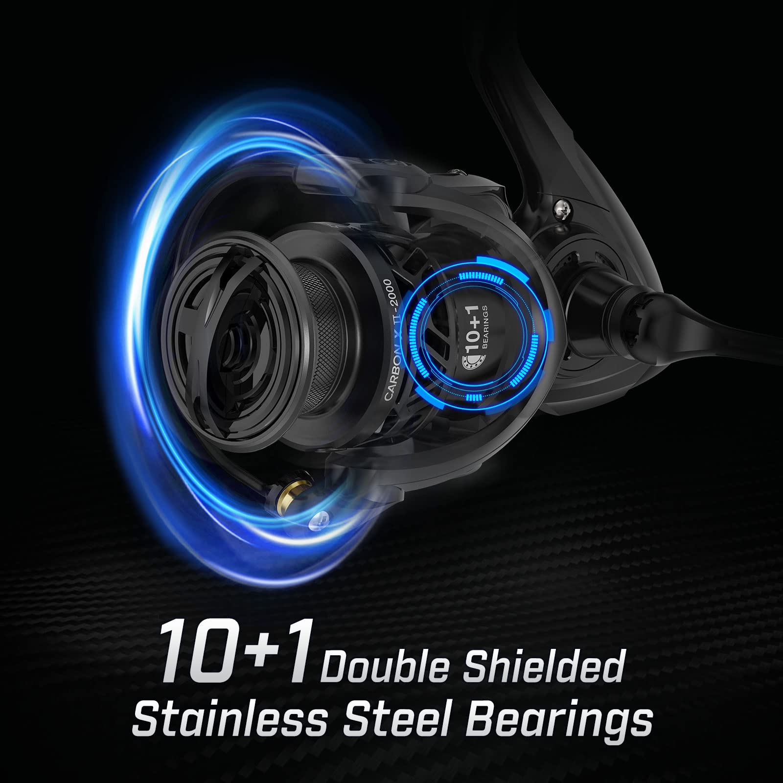 Piscifun Carbon X Ii Spinning Reels, Light To 5.5Oz,  Carbon Frame Rotor, 22Lbs Max Drag, 10+1 Shielded Bb, 6.2:1/5.2:1, Smooth Powerful Freshwater Saltwater Spinning Fishing Reel