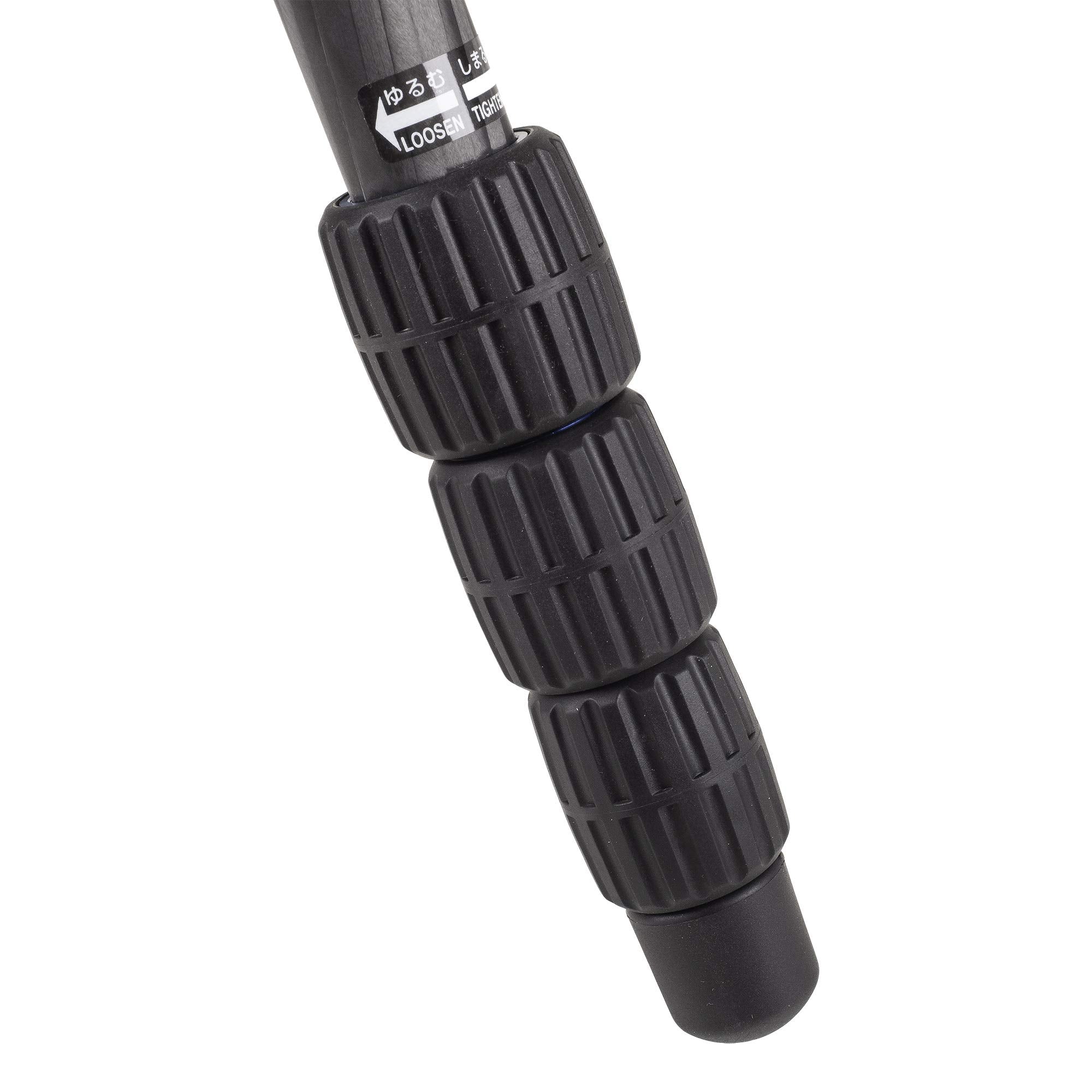 Slik Pro Cf-634 4-Section 64" Carbon Fiber Tripod Black (611-895)