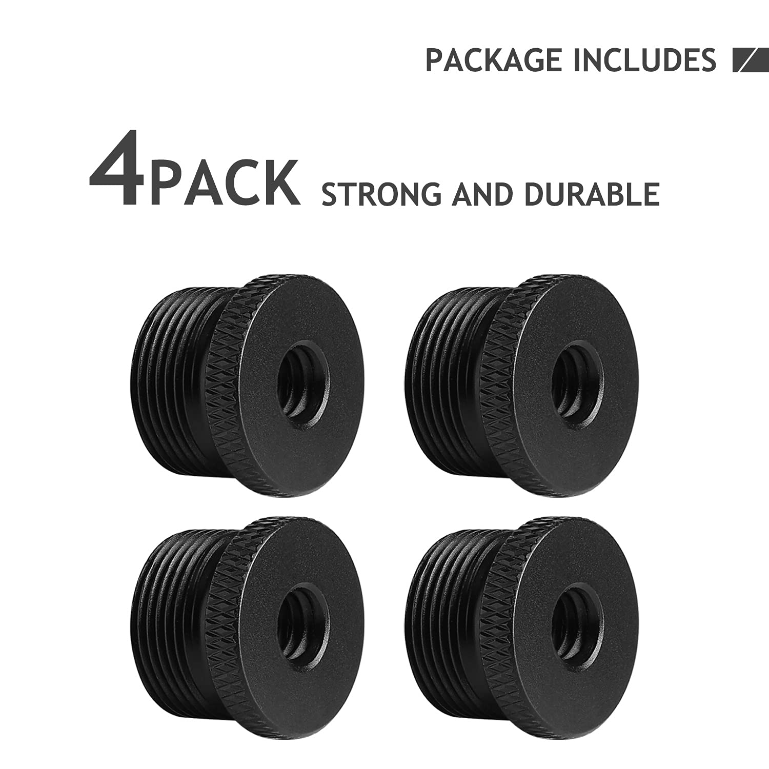 Frgyee 4 Pack Mic Stand Adapter 1/4 Female To 5/8 Male Screw Adapter Thread Tripod Screw Adapter For Microphone Stand Mount To Camera Tripod