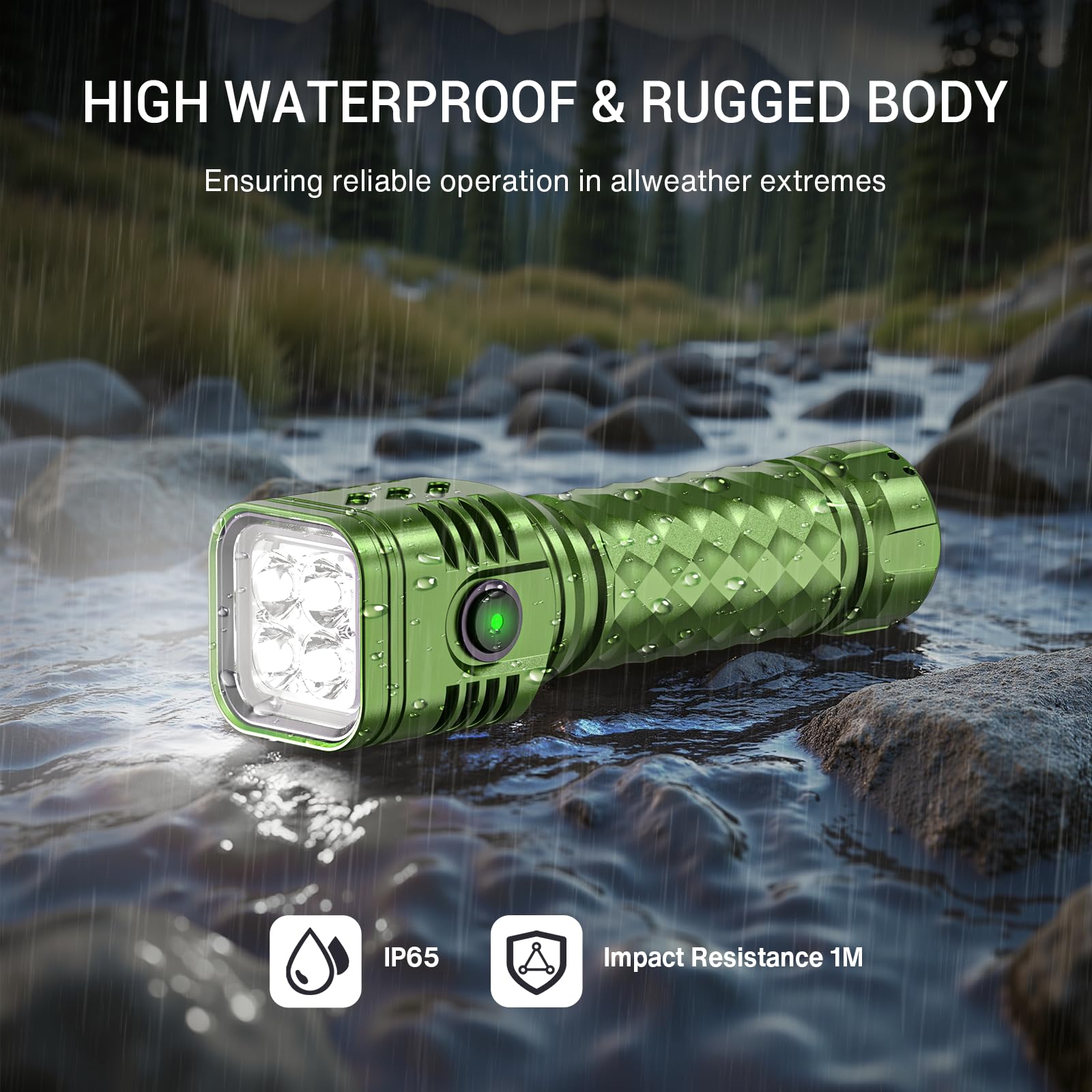 Wdtpro Flashlights Rechargeable High Lumens, 4X Super Bright Led Flashlight, 2000L Powerful Flash Light Waterproof With Memory Function, Long-Lasting, Utility Flashlight For Home Camping Hiking,