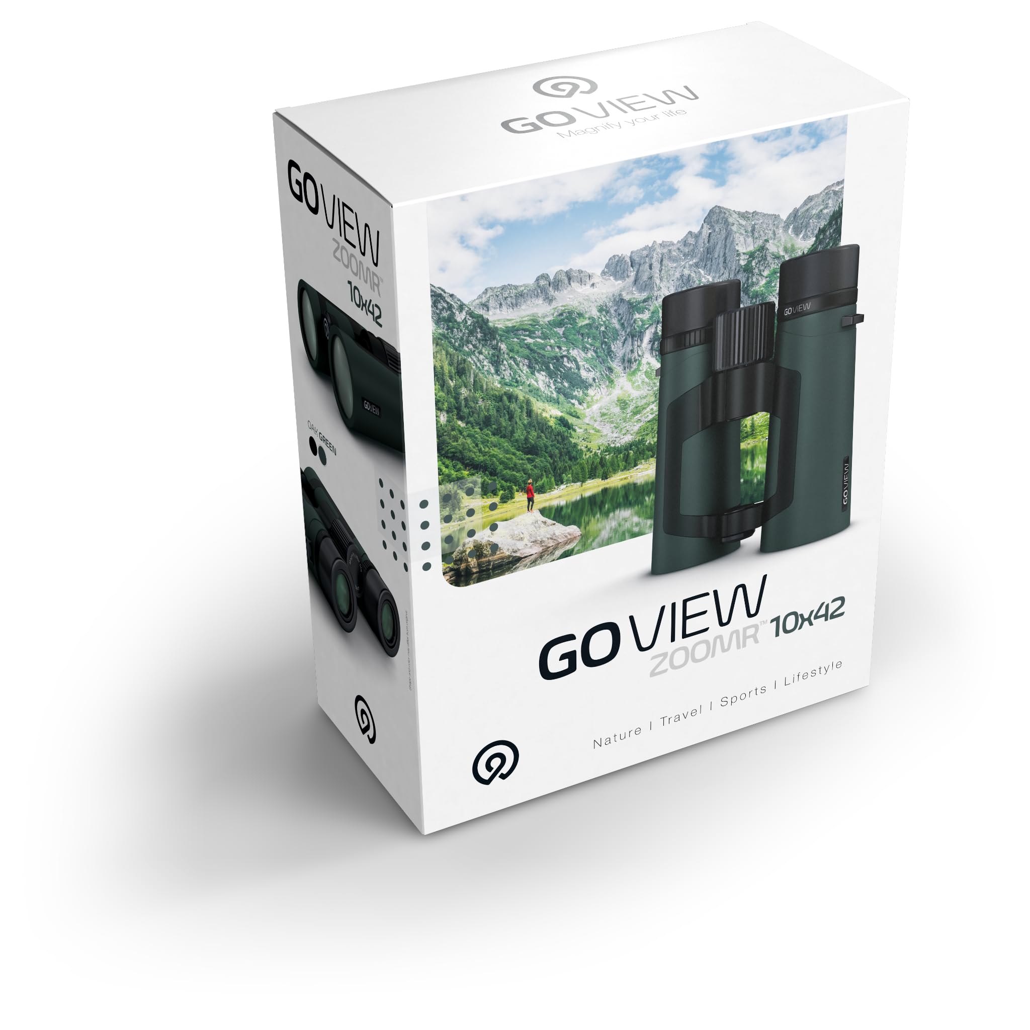 Goview Binoculars Zoomr 10X42, Oak Green