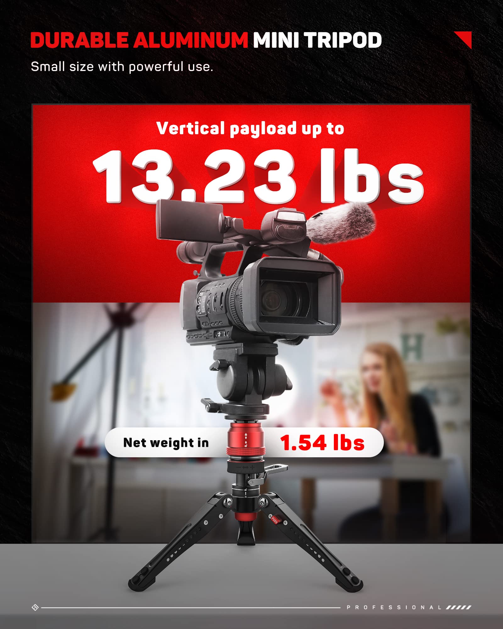 Ifootage Mini Tripod For Camera With Quick Release Plate, Professional Tabletop Tripod With Pedal, Compatible With Sony, Cobra 3 Base-P & Seastar Q1S