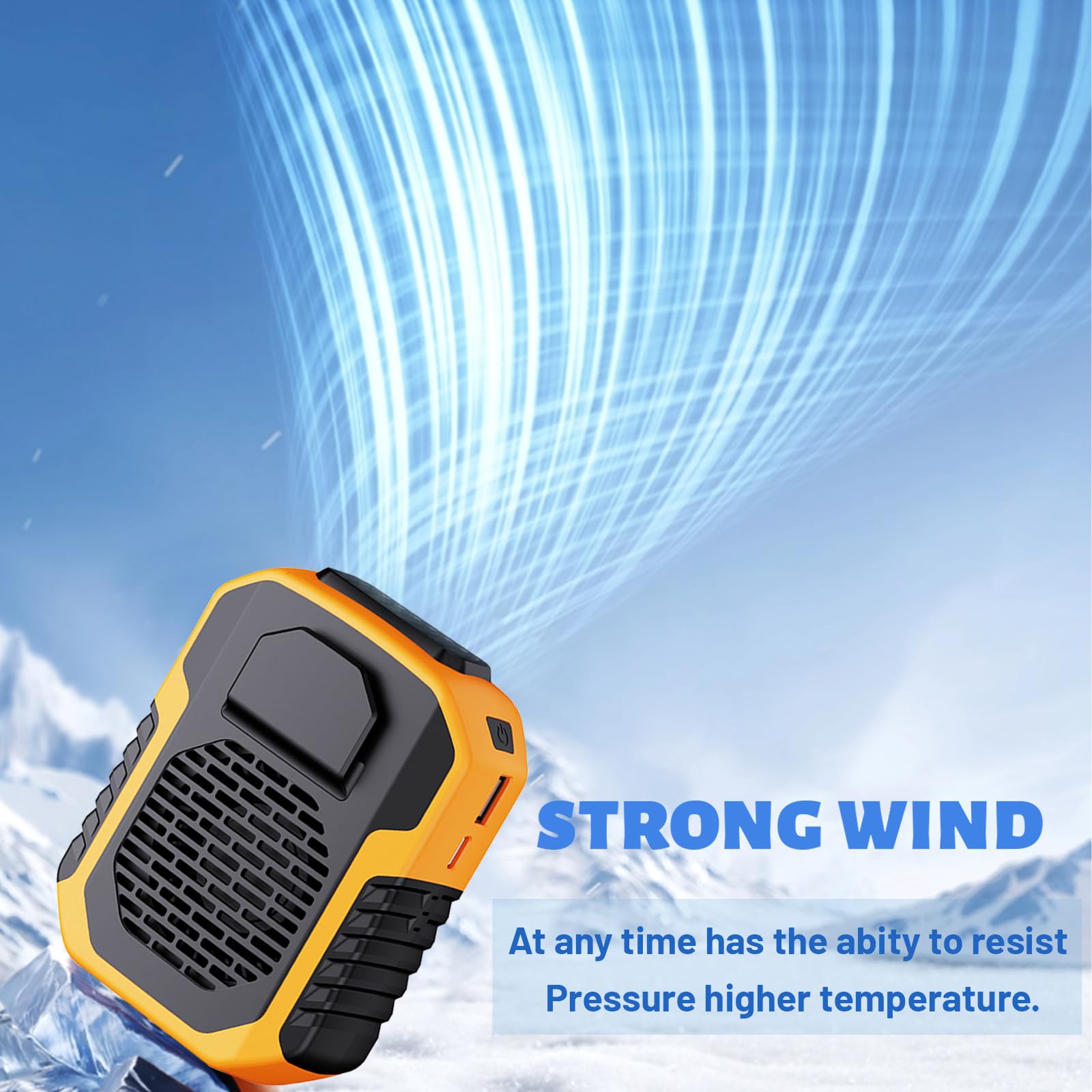 Portable Waist Fan Rechargeable, Clip Fan With 6000Mah Battery, 3 Speeds Wearable Belt Fan