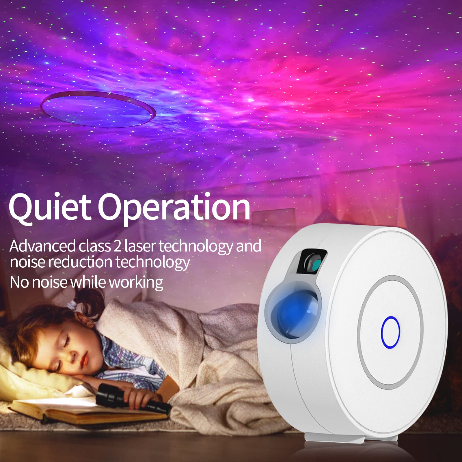 Chigih Smart Galaxy Star Projector,Led Starry Sky Night Light ,Nebula Ceiling Night Light App & Voice Controlled For Gaming Room,Bedroom,Home Theater,Camp Tent