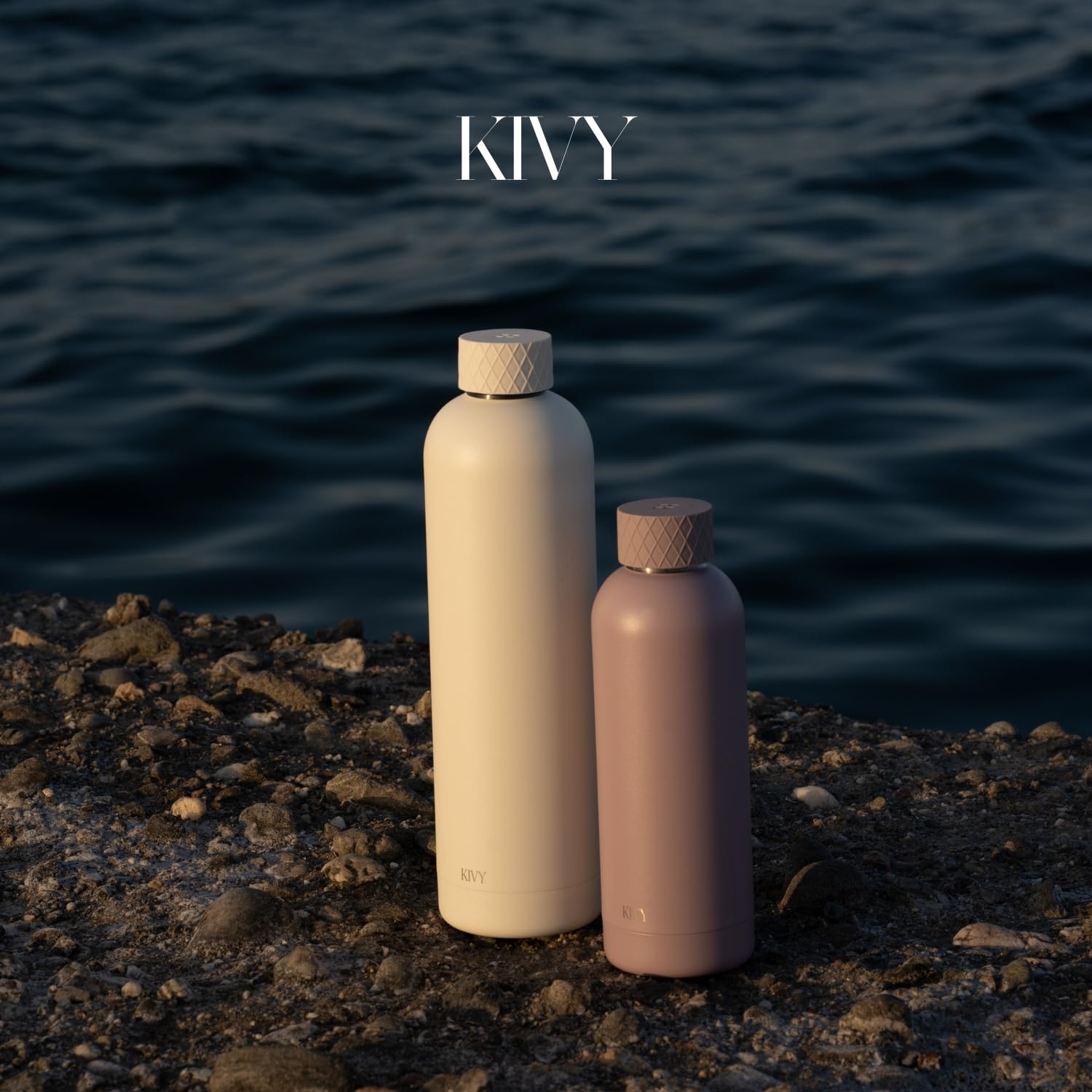 Kivy 32Oz Stainless Steel Insulated Water Bottle - Leak Proof, Keeps Cold Up To 24 Hours