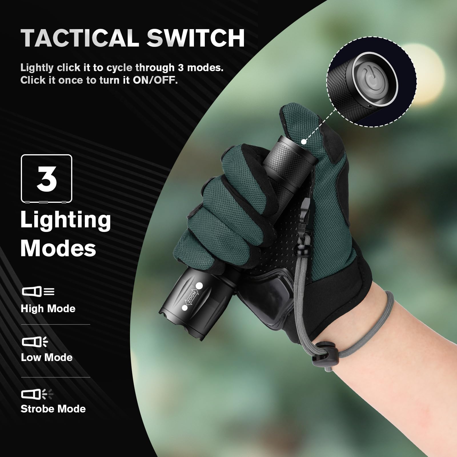 Rechoo Led Flashlights High Lumens 4 Pack, Powerful Utility Flashlight With 3 Modes, Pocket Small Flash Light, Waterproof Zoomable Flashlights For Home Emergencies, Camping Essentials (Battery Included)