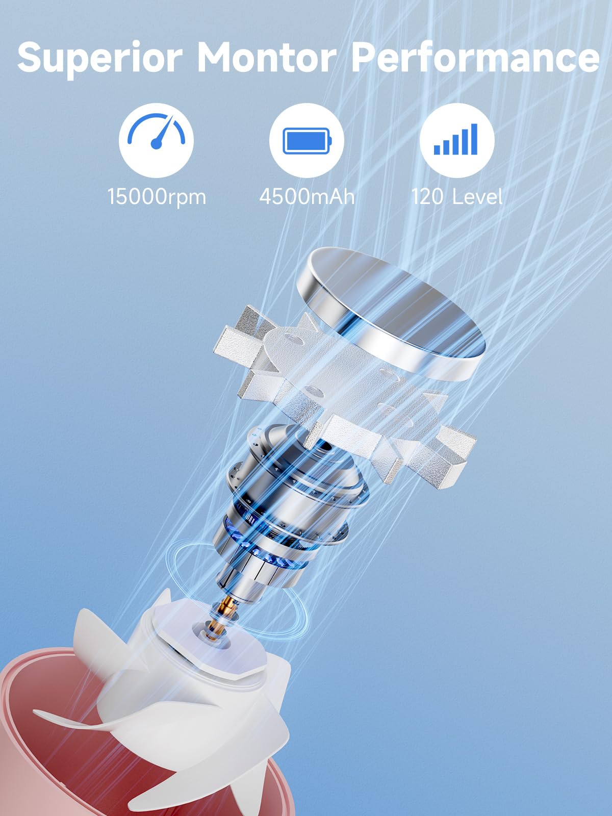 Portable Handheld Fan With Ice Cooling Pad, Speed(1-120) Adjustable Turbo Mini Fans, 4500Mah Battery