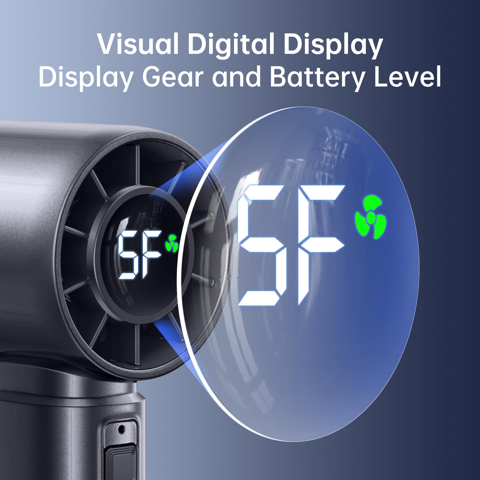 Portable Handheld Turbo Fan, Personal Fan Battery 4000Mah Work For 3-16H, Usb Rechargeable