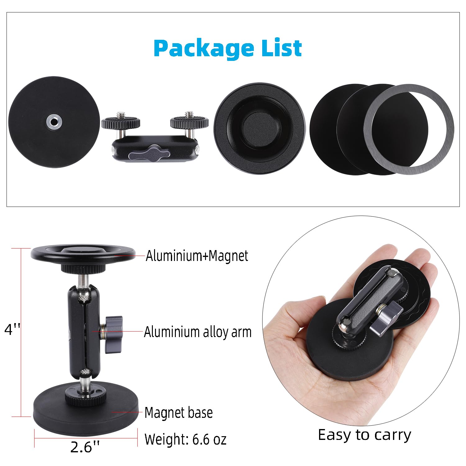 Leenconghui Gym Magnetic Phone Holder For Magsafe, Dual Magnetic Phone Mount For Gym Attach To Metal Surface, Compatible With Iphone 16 15 14 13 Pro Max Magsafe Case, 360° Adjustable, Perfect For Recording Video