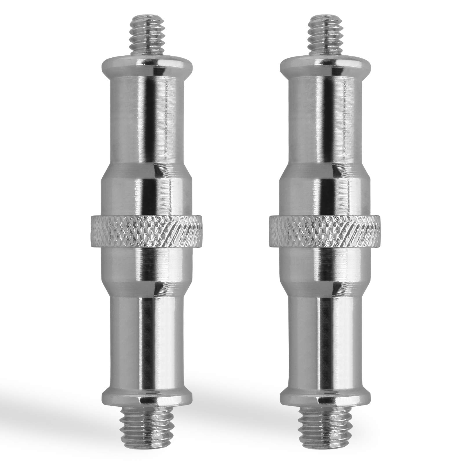 Frgyee 2 Pcs Light Stand Adapter, Spigot Stud 1/4" To 3/8" Metal Male Convertor Threaded Screw Adapter For Studio Light Stand, Camera Tripod Mount, Hotshoe/Coldshoe, Ballhead Frgyee