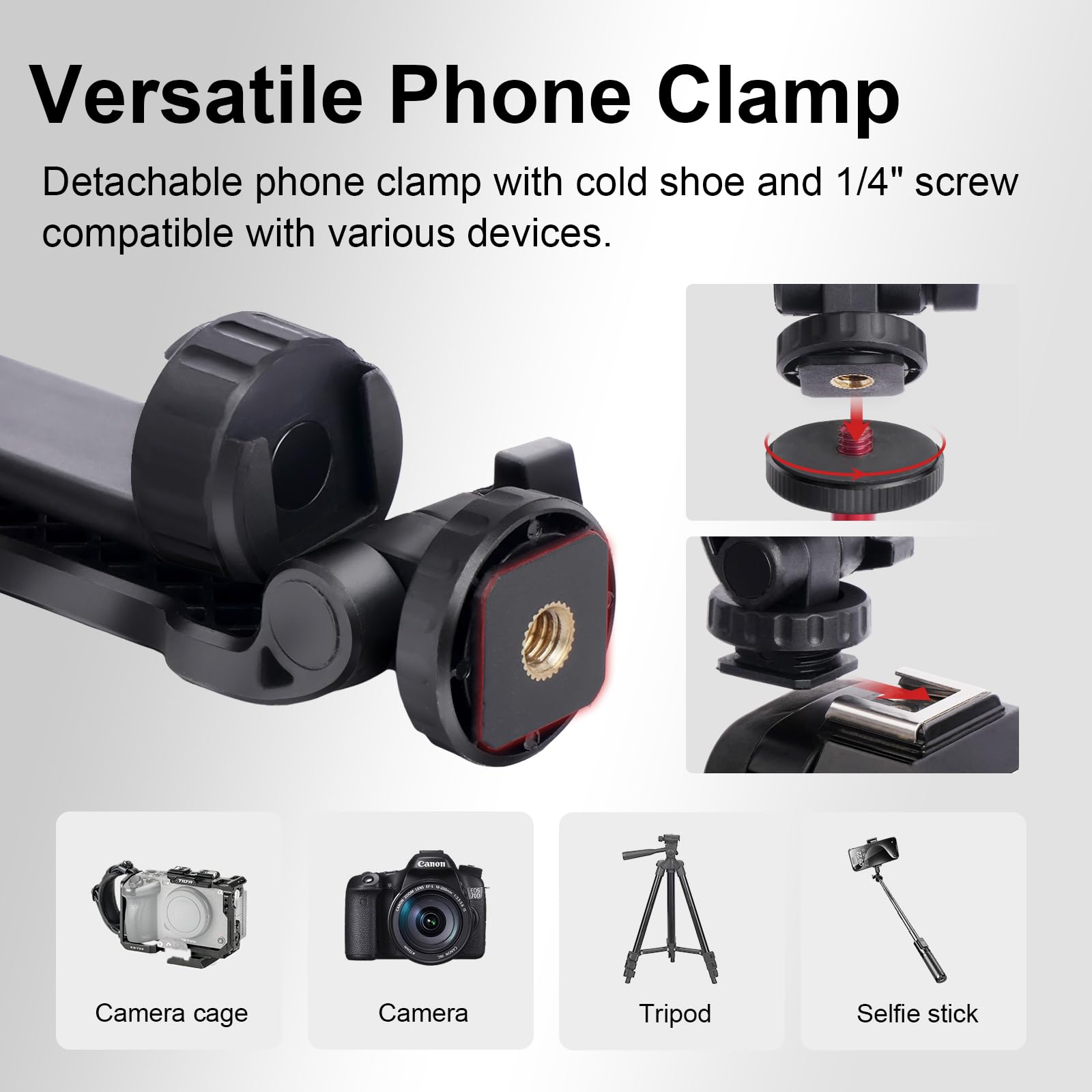 Mechrig Extendable Mini Tripod Selfie Stick Kits, Vlogging Tripod Camera Handheld With 360° Ball Head/Cold Shoe/3-Section Adjustment, Desktop Camera Stand For Phone/Dslr Action Cams (Sy028)