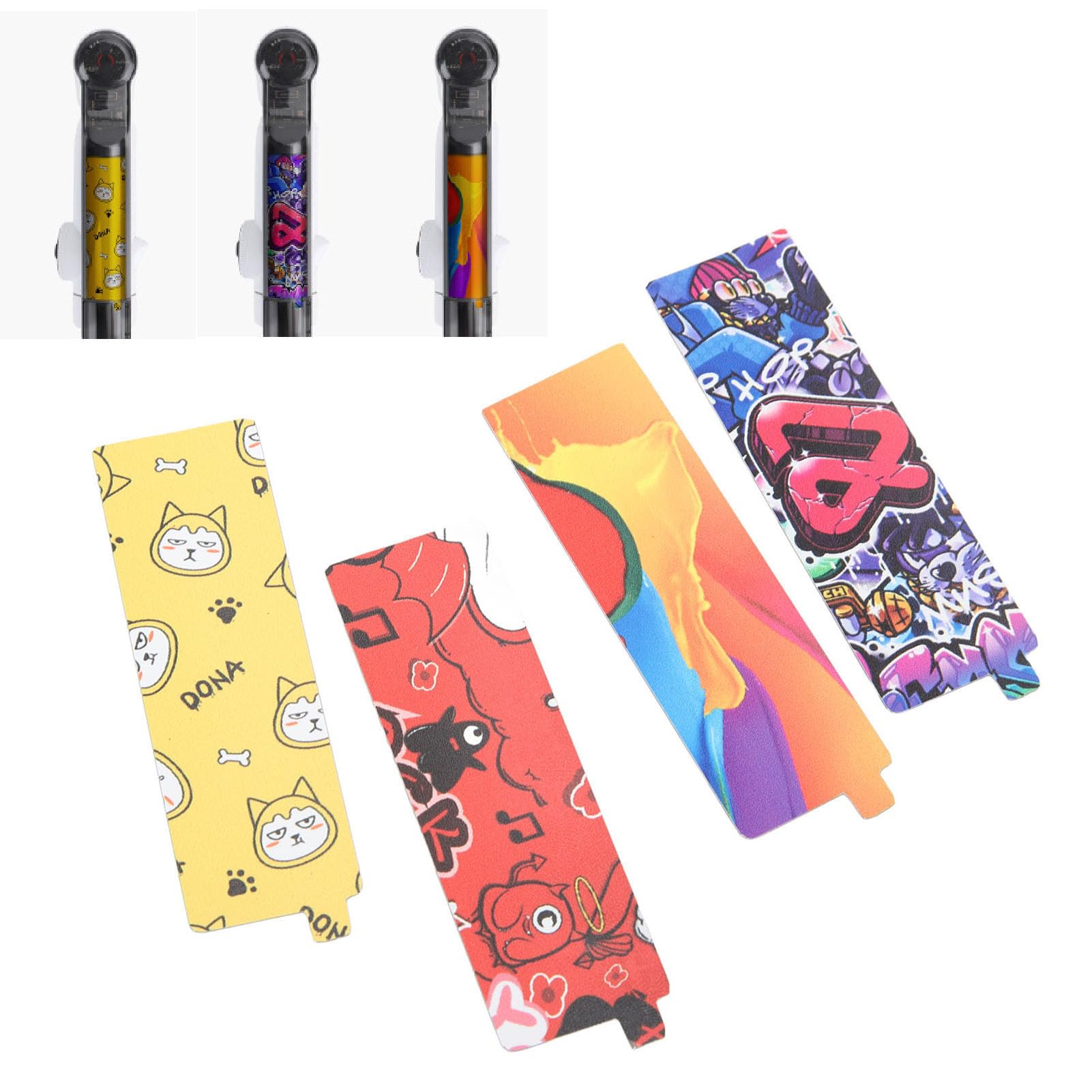 Acouto 4Pcs Colorful Deco Stickers And Cards For Handheld Stabilizer Diy Accessories For Camera Stabilizer