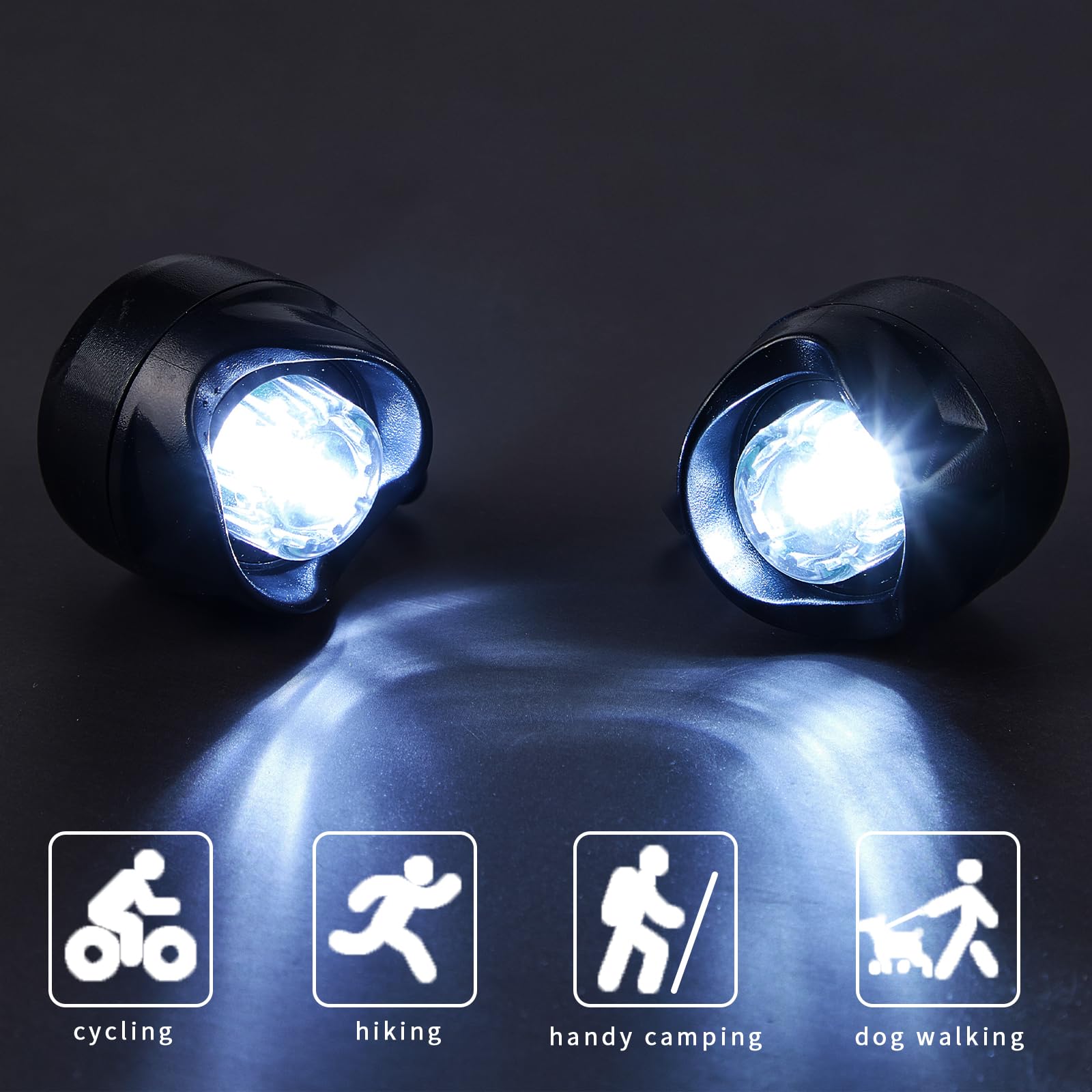 Chefensty Rechargeable Led Clogs Shoes Light 2 Pcs,For Headlights For Croc 72 Hours In The Dark,For Dog Walking,Handy Camping,Night Running