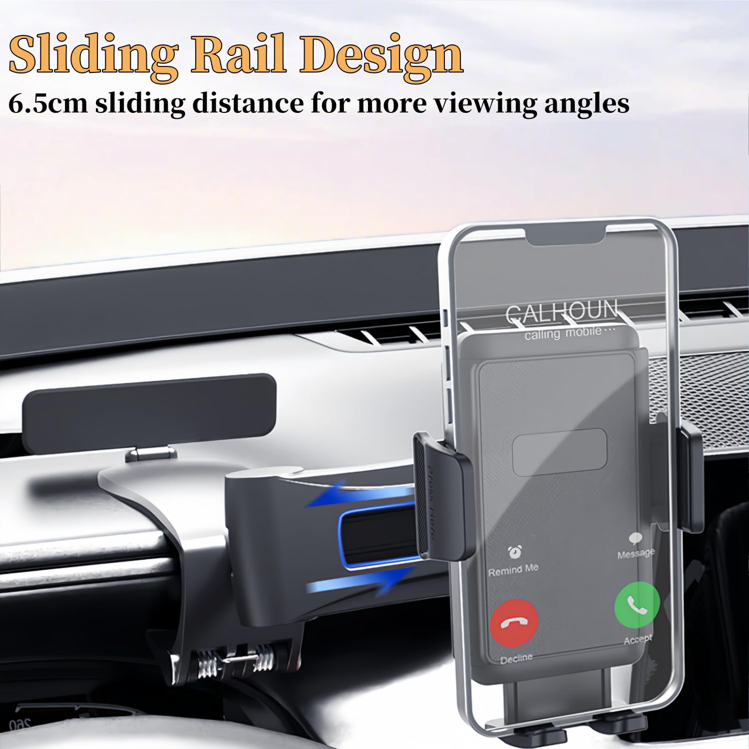 Dmjwan Car Phone Holder 360 Degree Rotatable - Dashboard Mobile Phone Holder Car Clip Holder Car Phone Mount Suitable For 4 To 7 Inch Smartphones