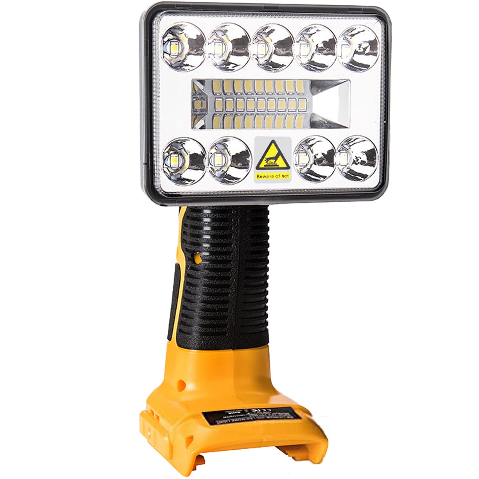 Lilocaja 9W 1000Lm Flashlight Powered By Dewalt 20V Li-Ion Battery For Dewalt Light, 20V Jobsite Light With Usb Port&Zinc Alloy 90 Degree Pivoting Head, Led Work Light For Outdoor/Indoor/Emergency