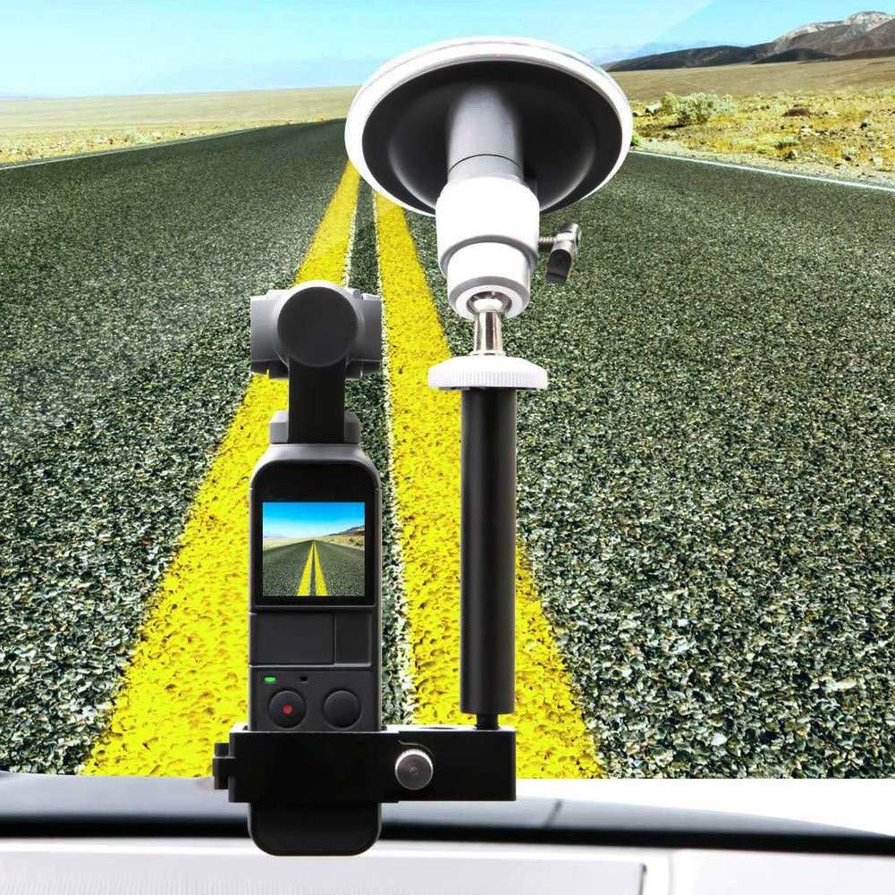 Pomya Camera Car Bracket，3/8 1/4 Car Holder Windshield Mount Bracket Stand+Suction Cup Set For Dji Osmo Pocket Camera