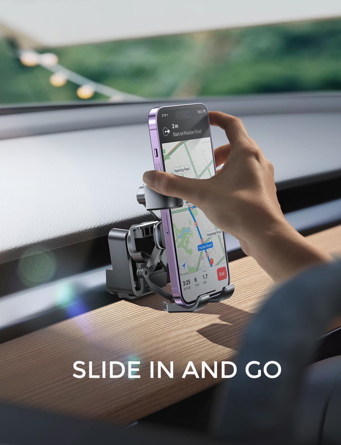 Ainope For Tesla Phone Mount Holder   Gravity For Tesla Model 3 Y Phone Mount Holder Car Accessories Fits For All Iphone & Android Phones