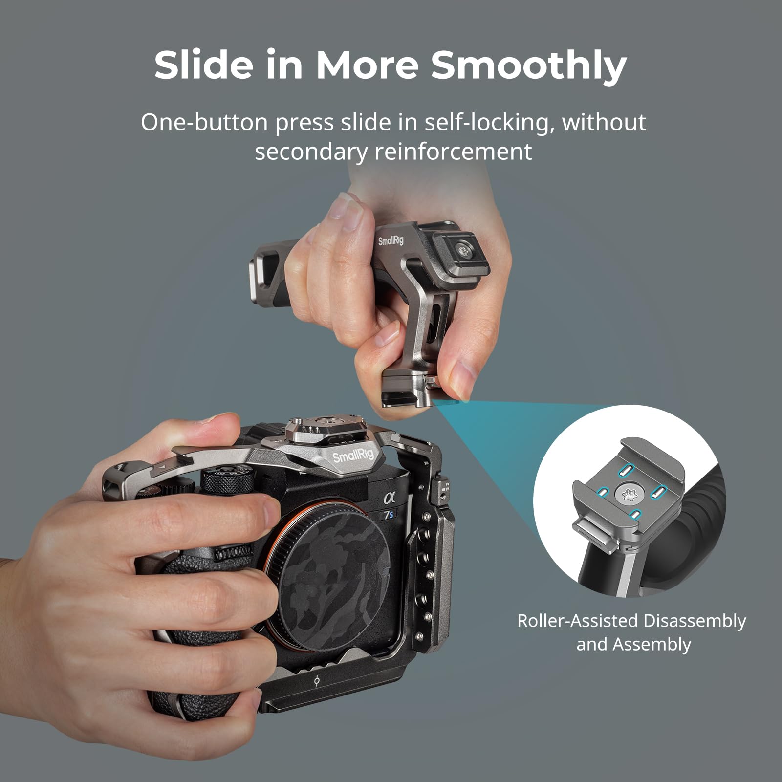 Smallrig Zv-E1 Cage Kit And Quick Release Top Handle With Quick Release Slider