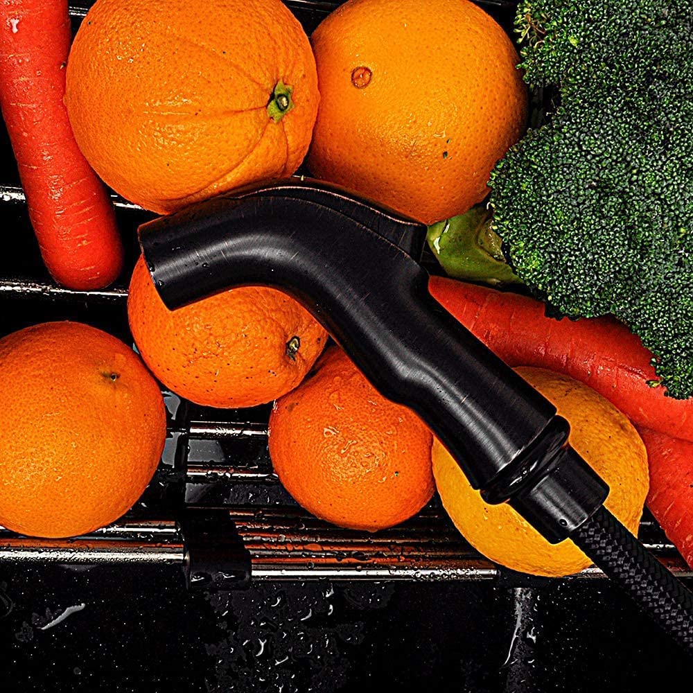 Houtingmaan Kitchen Sink Sprayer Replacement - Kitchen Sprayer Replacement, Side Sprayer For Kitchen Sink, Sink Sprayer Head With Hose And Holder, Oil Rubbed Bronze