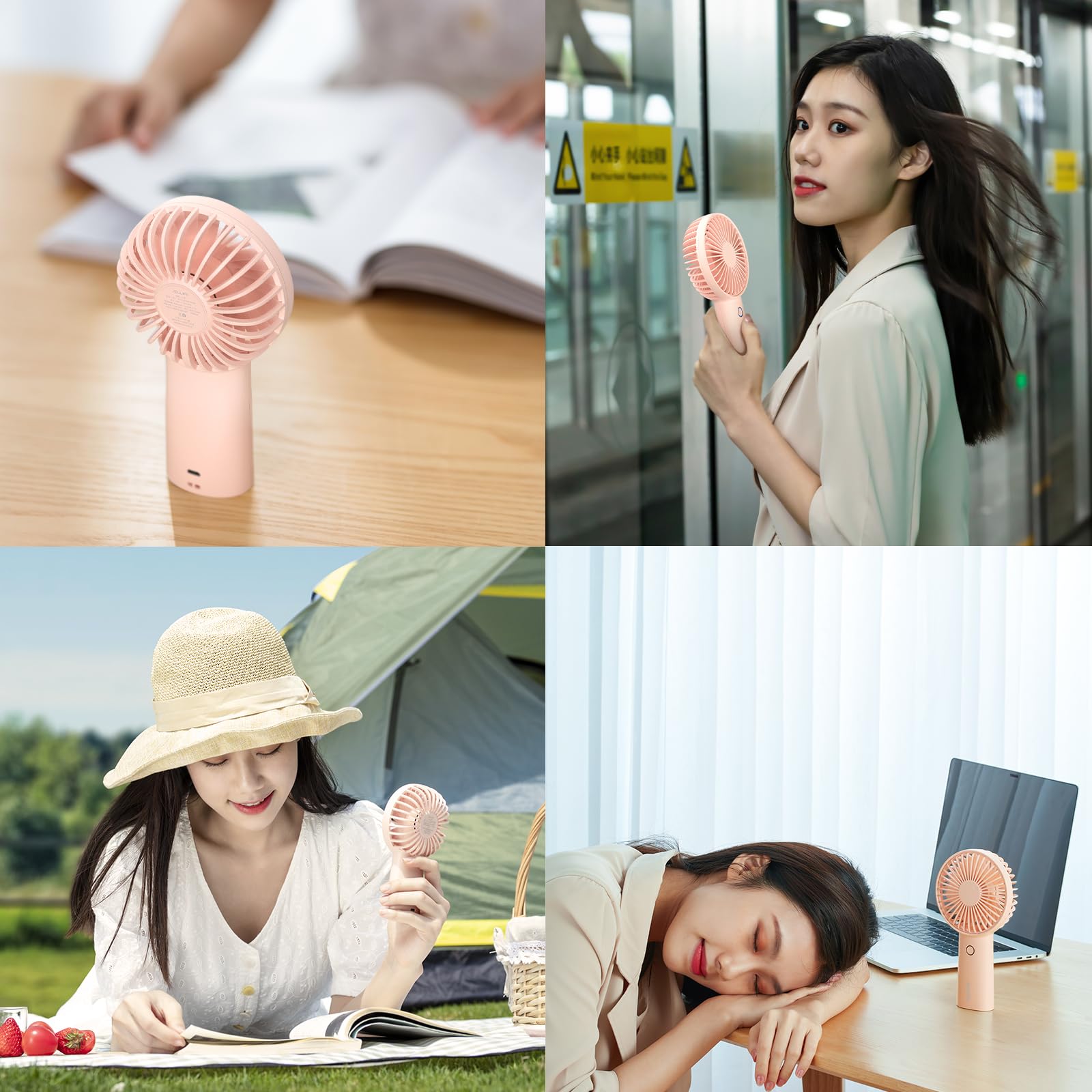 Jisulife Handheld Portable Fan [20H Max Cooling Time] Mini Hand Fan, 4000Mah Usb Rechargeable