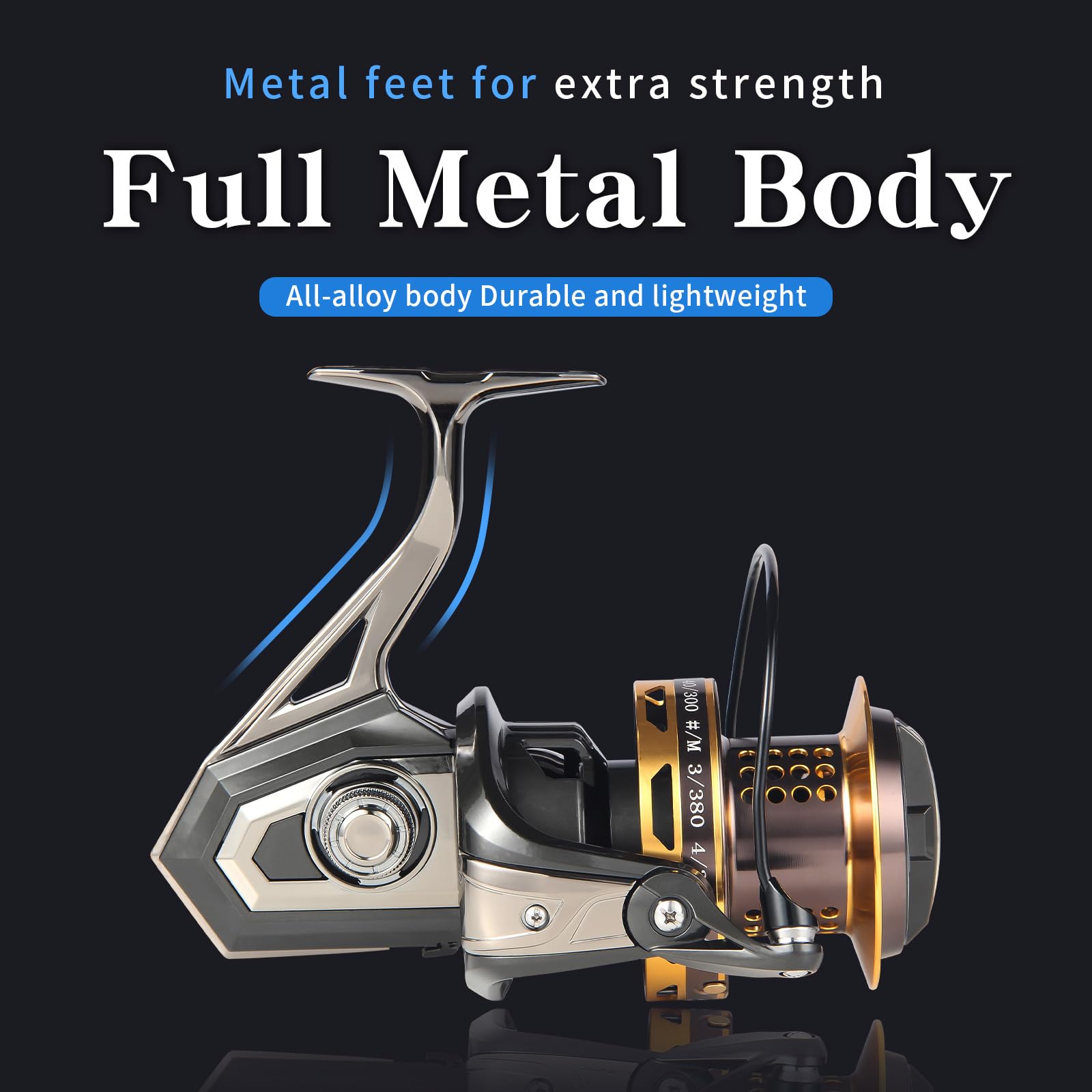 Haut Ton 8000/10000/12000 Big Game Surf Spinning Fishing Reel,20Kg Drag Power. Backlash- Bearings,Metal Reel Seat,Zinc Alloy Gear For Saltwater Inshore And Offshore Fishing