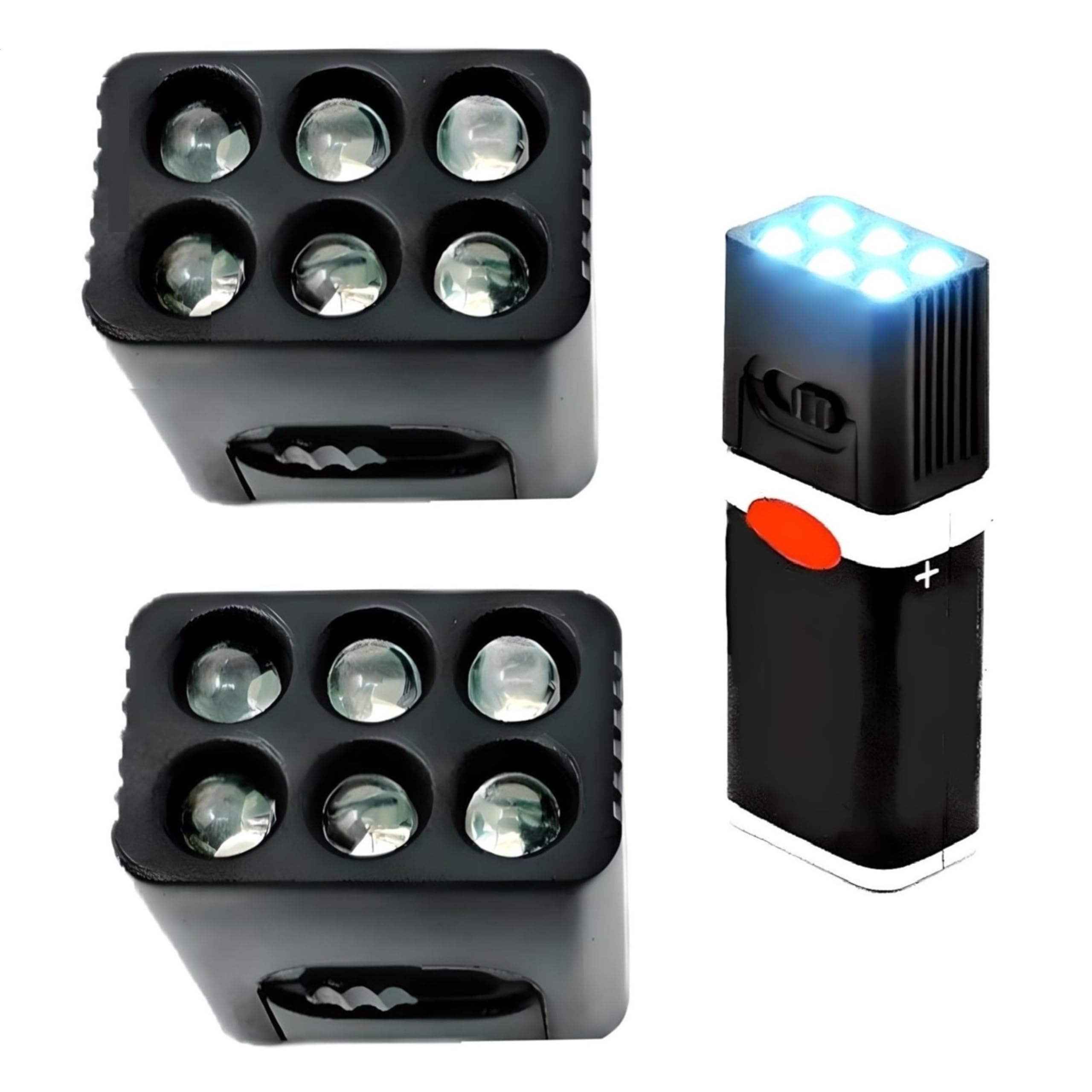 In Select 9 Volt Small Pocket Led Mini Flashlight -High Lumens Compact Portable Emergency Light Multi Mode Handheld Flashlight Light For Camping Hiking And Outdoor Use (2Pack,Battery Not Included)