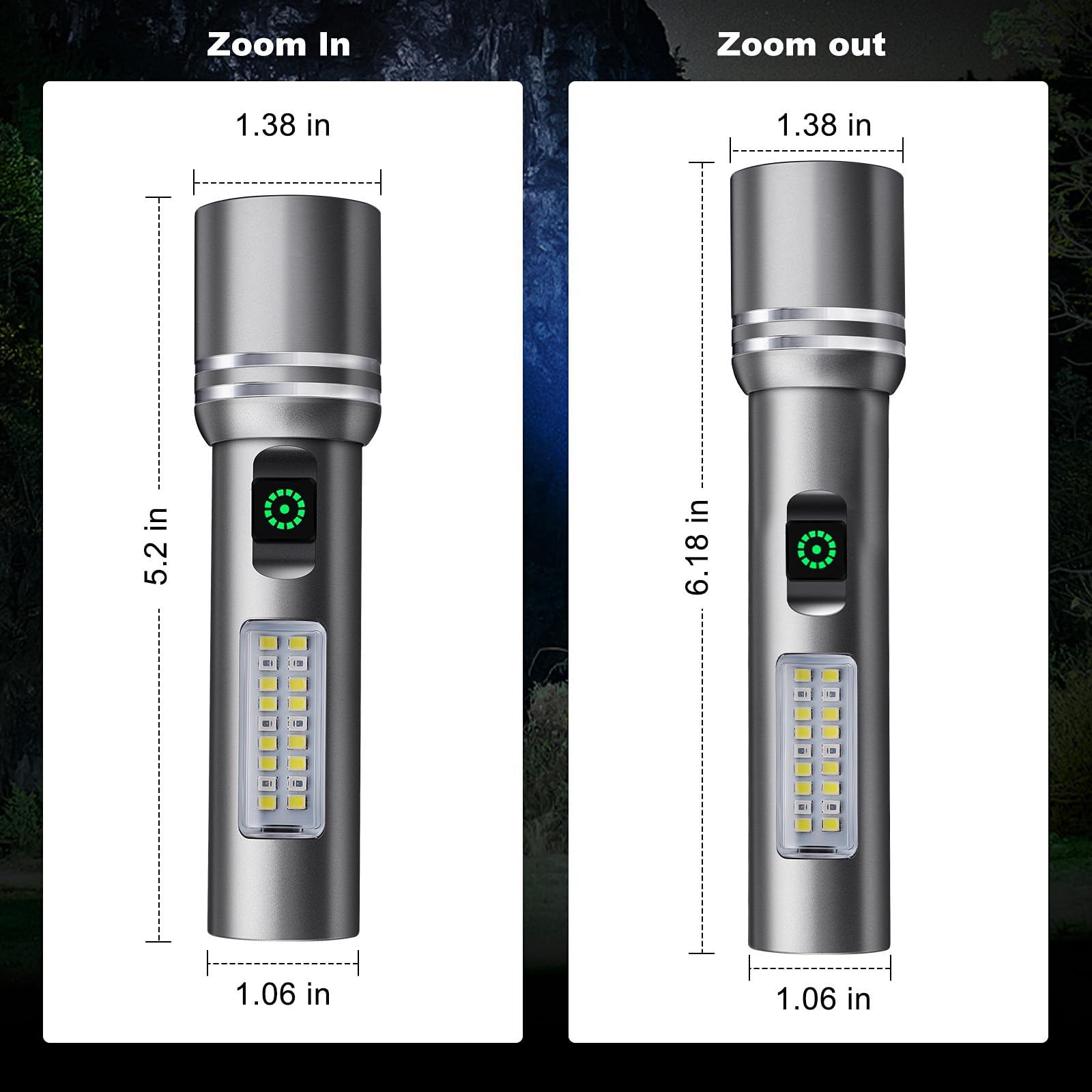 Ciwuzxs Flashlight High Lumens Rechargeable, 3000 Lumen Super Bright Led Flashlights With 6 Light Modes, Ipx6 Waterproof, Powerful Handheld Flash Light For Camping Home Emergencies