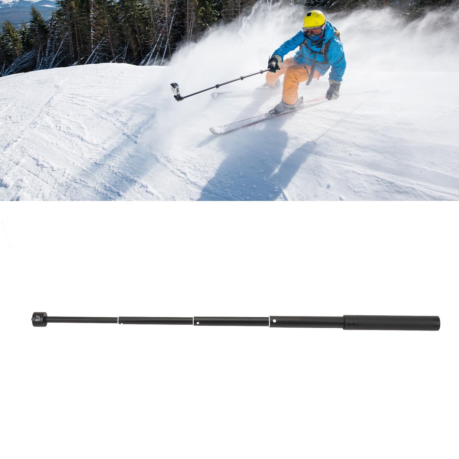 Diyeeni Aluminum Alloy Stabilizer Extension Rod With 1/4 Inch Screw, 4 Sections, Non Slip Design, Strong Erosion, Compatible With Most Stabilizers
