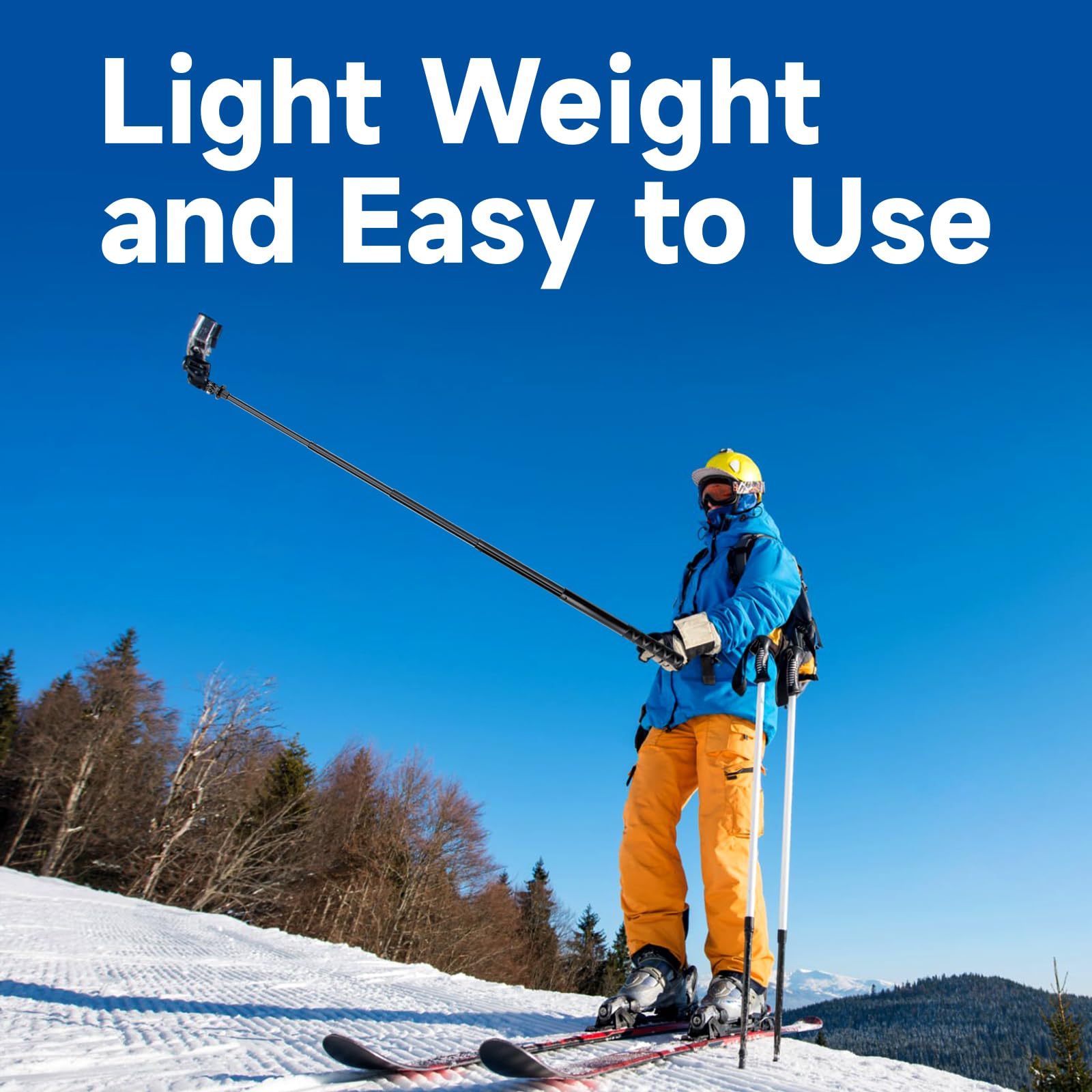 Shoot Selfie Stick 45.2Inch/115Cm Extension Invisible Monopod Compatible For Gopro Hero 13/12/11/10/9 For Insta 360 Ace Pro X4 X3 Dji Action 4 3 2 Akaso And Other Action Cameras