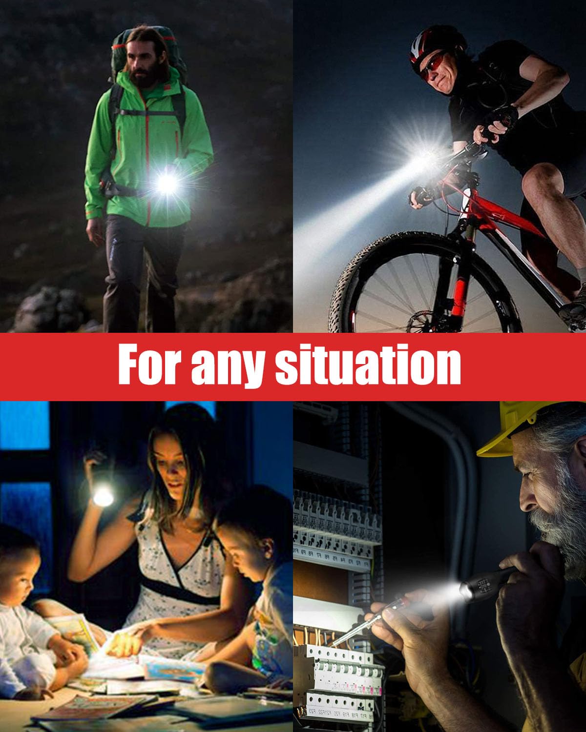 Victoper Led Flashlight 2 Pack, Bright Utility Torch High Lumens With 5 Modes, Waterproof Zoomable Flash Light For Outdoor,  For Camping Essentials Gear
