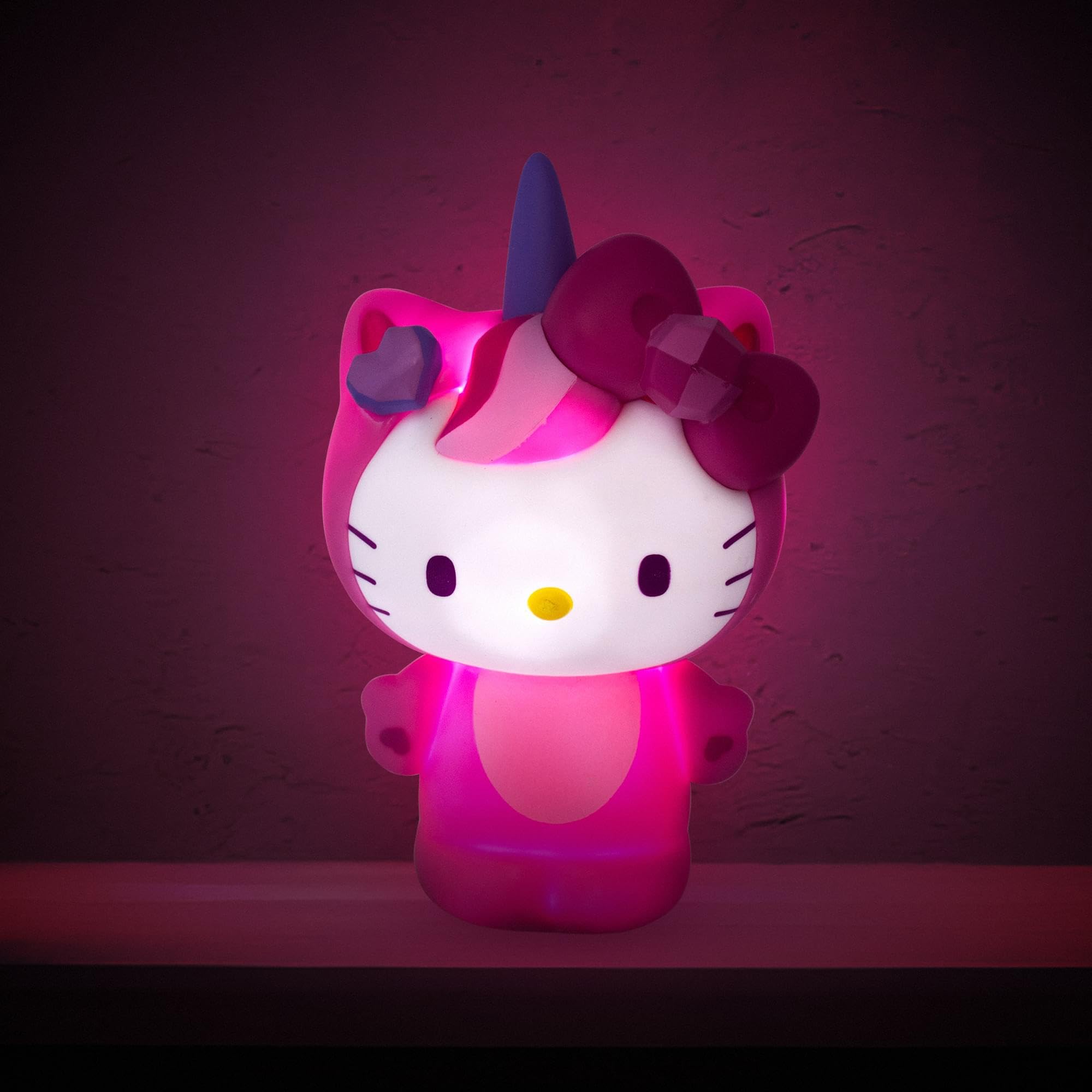 Surreal Entertainment Sanrio Hello Kitty Unicorn 6-Inch Pvc Figural Mood Light | Portable Night Light Lamp For Bedroom