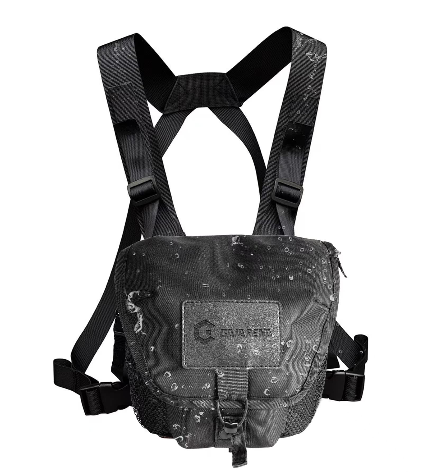 Gaiarena G Gaiarena Binocular Harness Chest Pack, Waterproof Bino Harness With Rangefinder Pouch For 20X50 Binoculars Bino Chest Harness Adjustable Binocular Chest Pack For Hunting Hiking (Full Size)