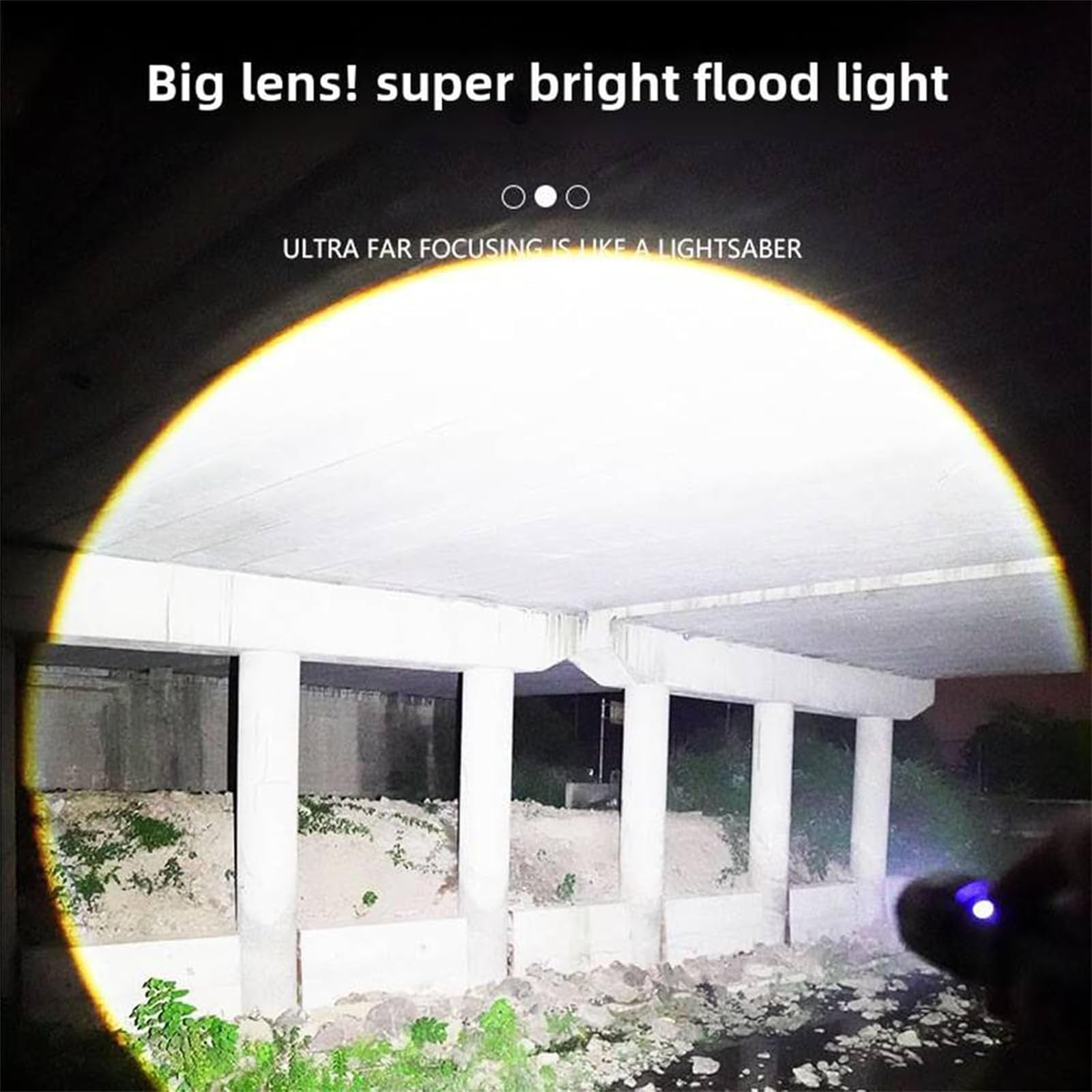 Xiuumcakee Powerful Flashlight 150000 Lumens, Rechargeable Led Flashlights High Lumens, Powerful Handheld Flashlight With 3 Modes, Bright, Waterproof, Zoomable, Outdoor And Home Emergency Use (2Pcs)