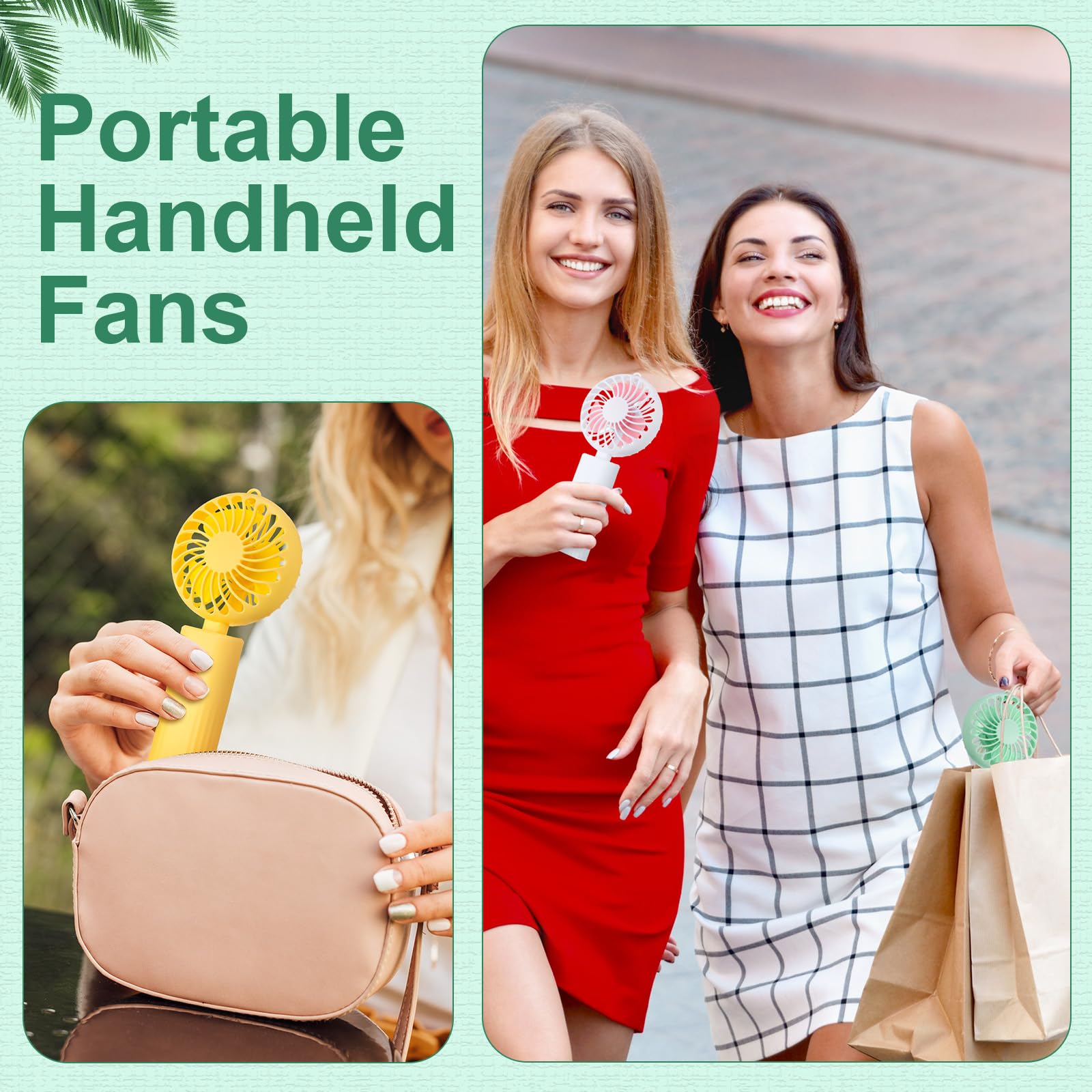 Mini portable fan with 180° adjustable head and battery for personal cooling Koospark