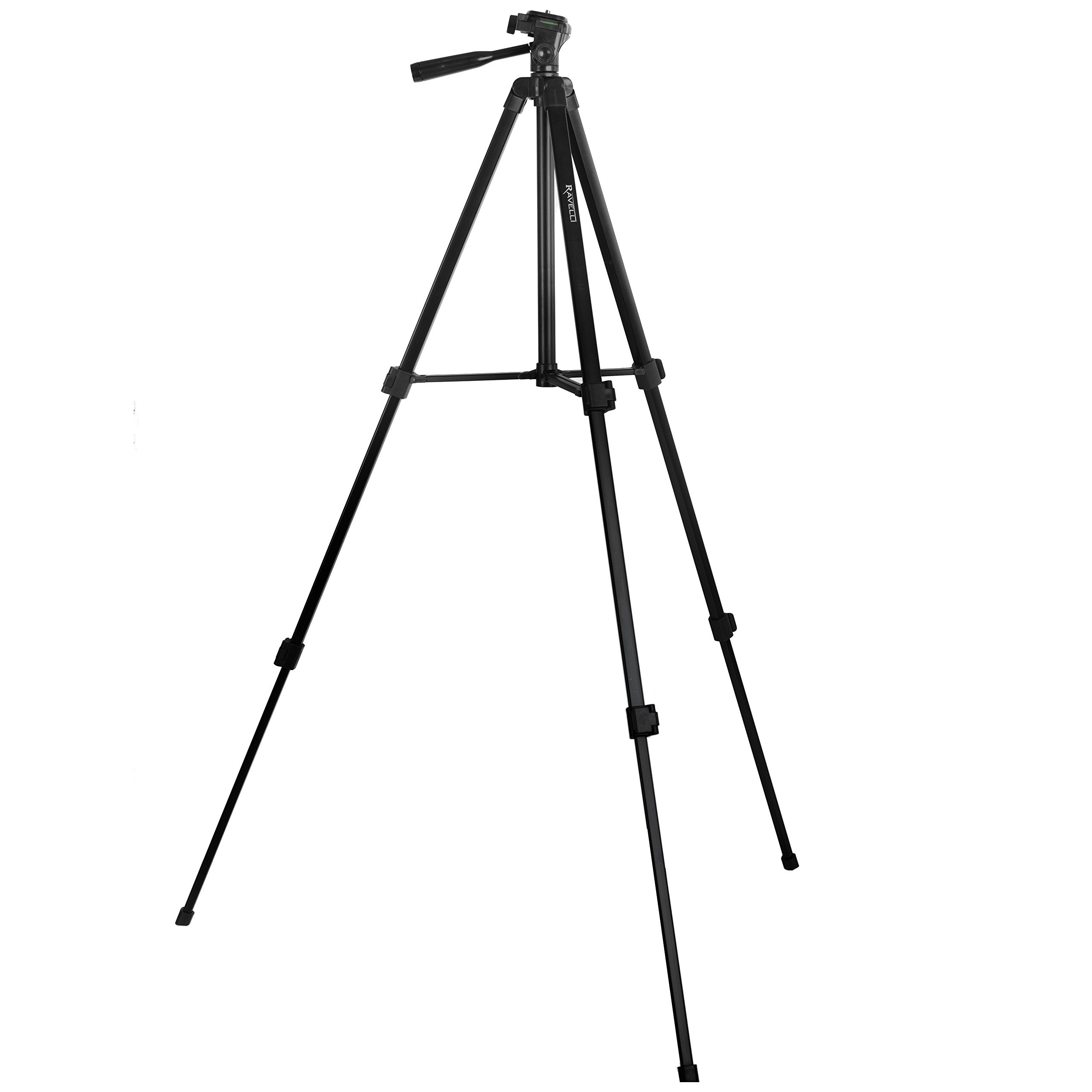 Ravelli Aplt3 53" Light Weight Aluminum Tripod With Bag Includes Universal Smartphone Mount