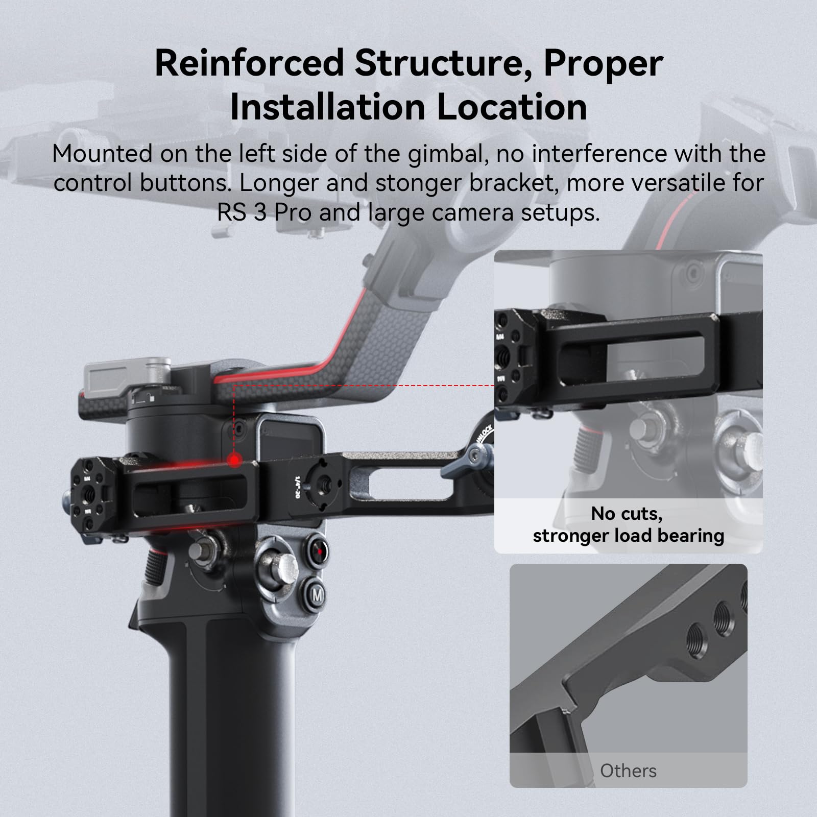 Smallrig Adjustable Sling Handgrip Gimbal Sling Handle And Gimbal Extension Pole For Dji Rs 4, Rs 4 Pro, Rs 3 Mini, Rs 3, Rs 3 Pro, Rs 2, Rsc 2 Stabilizer