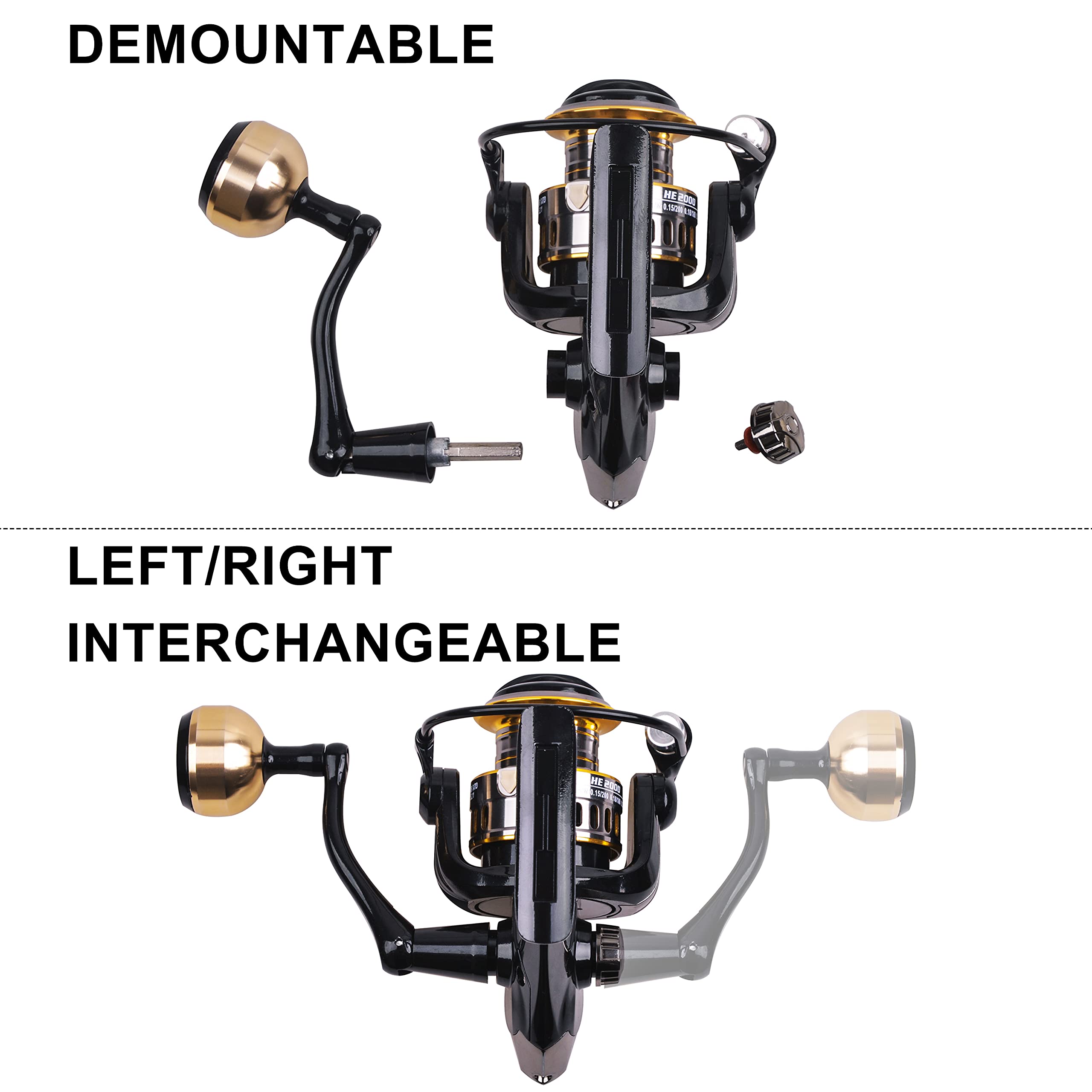 Shaddock Fishing Spinning Fishing Reel, High Speed Spinning Reel With 5.2:1 Gear Ratio, 22-30 Lb Powerful Drag System, 9+1Bb, Lightweight Smooth Fishing Reels Freshwater Saltwater